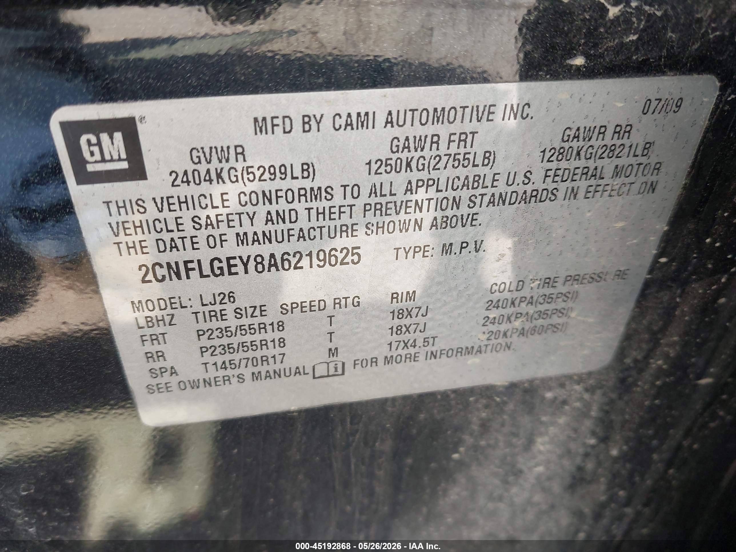 2010 Chevrolet Equinox Ltz Black vin: 2CNFLGEY8A6219625
