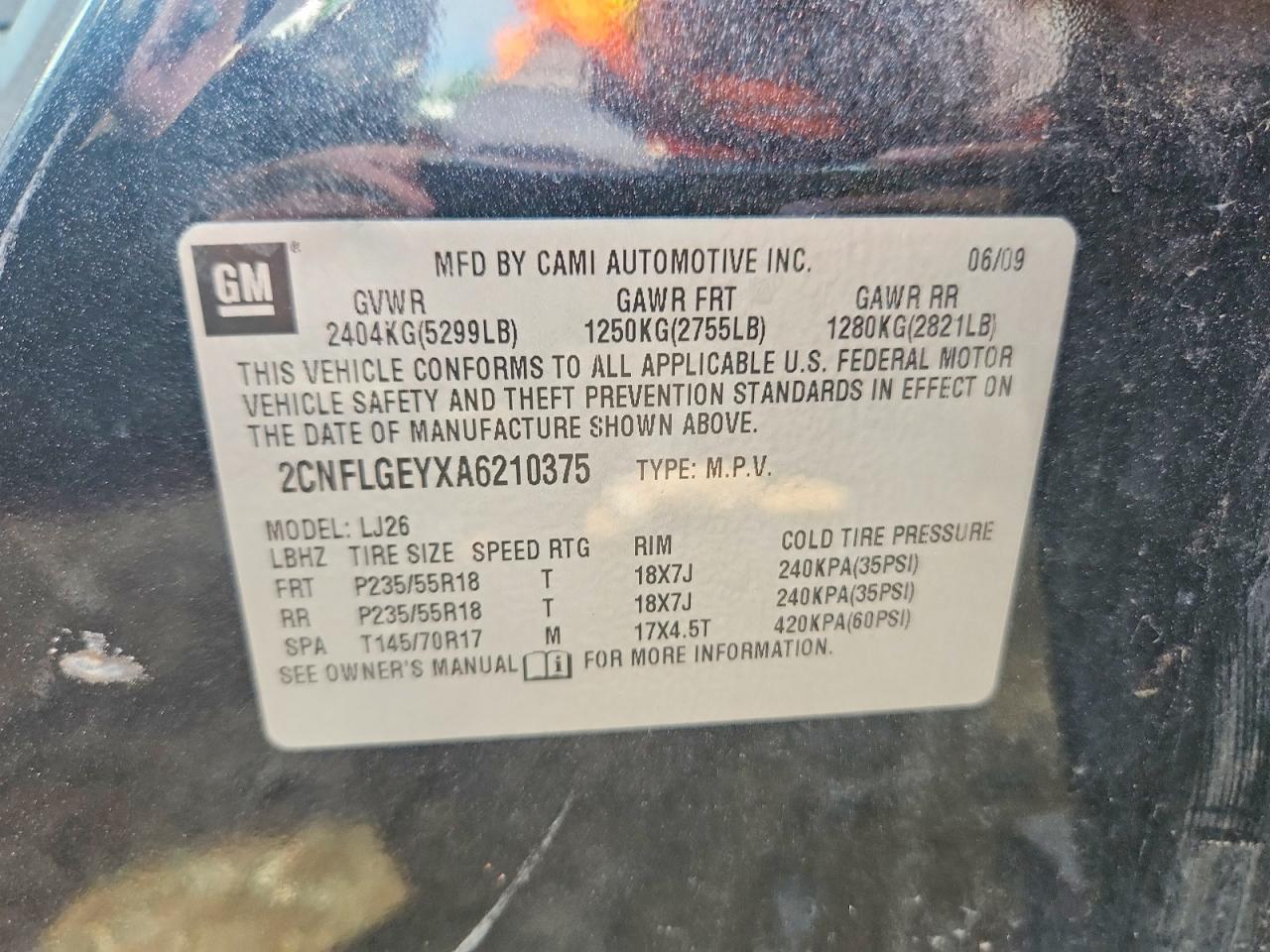 2010 Chevrolet Equinox Ltz Black vin: 2CNFLGEYXA6210375