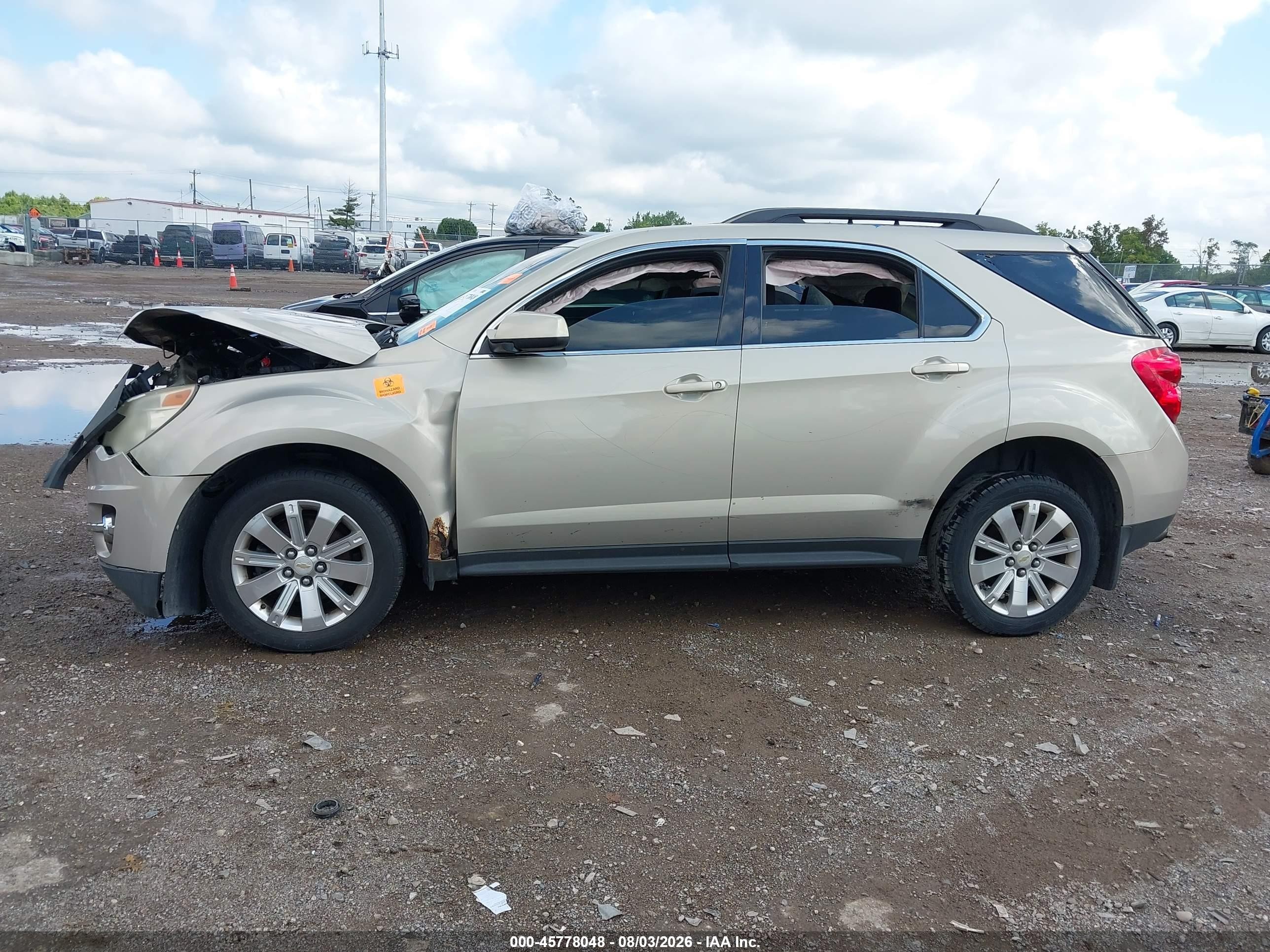2011 Chevrolet Equinox Lt W/2lt Gold vin: 2CNFLNE55B6306135
