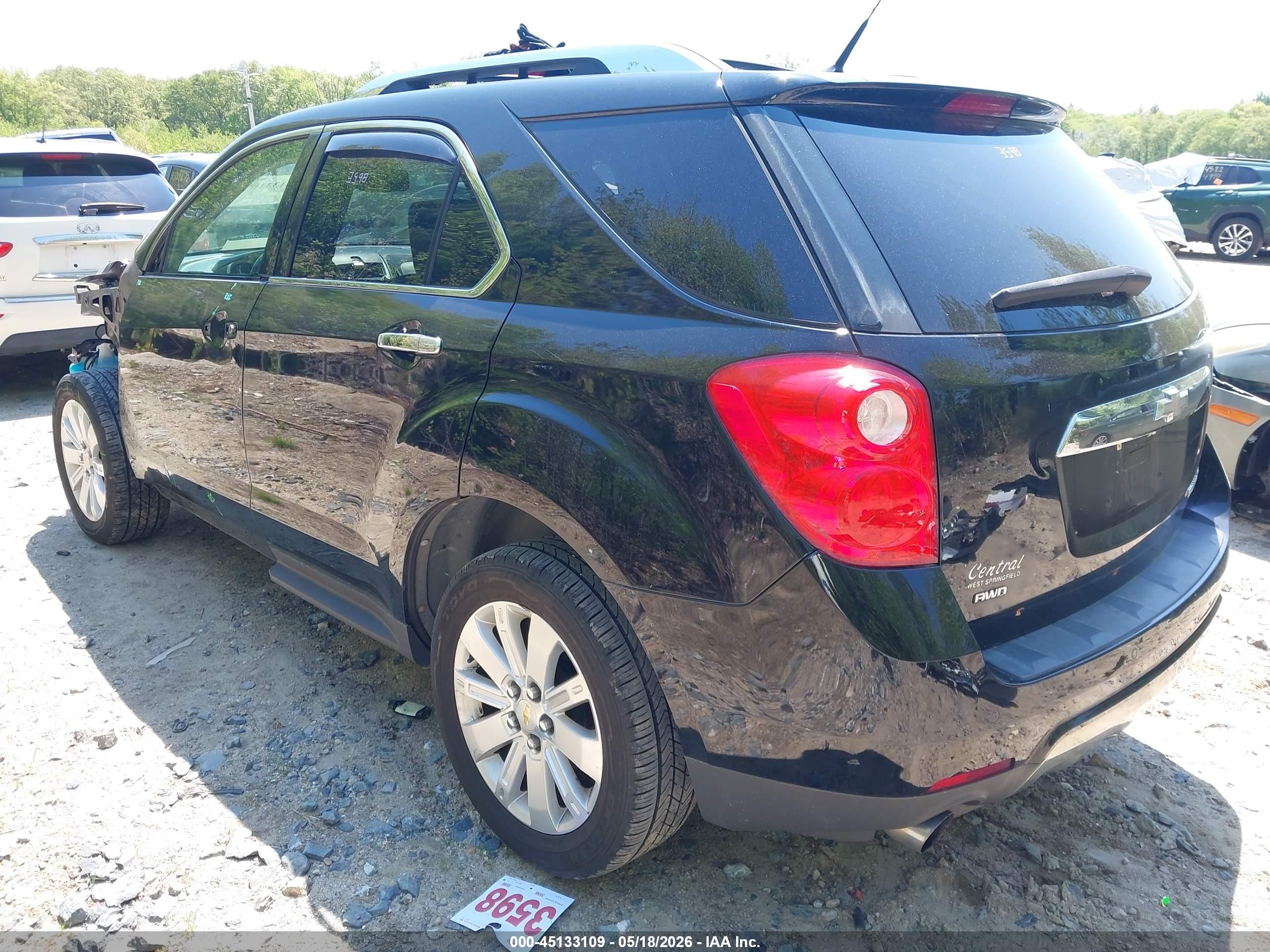 2011 Chevrolet Equinox 2lt Black vin: 2CNFLNE55B6365492