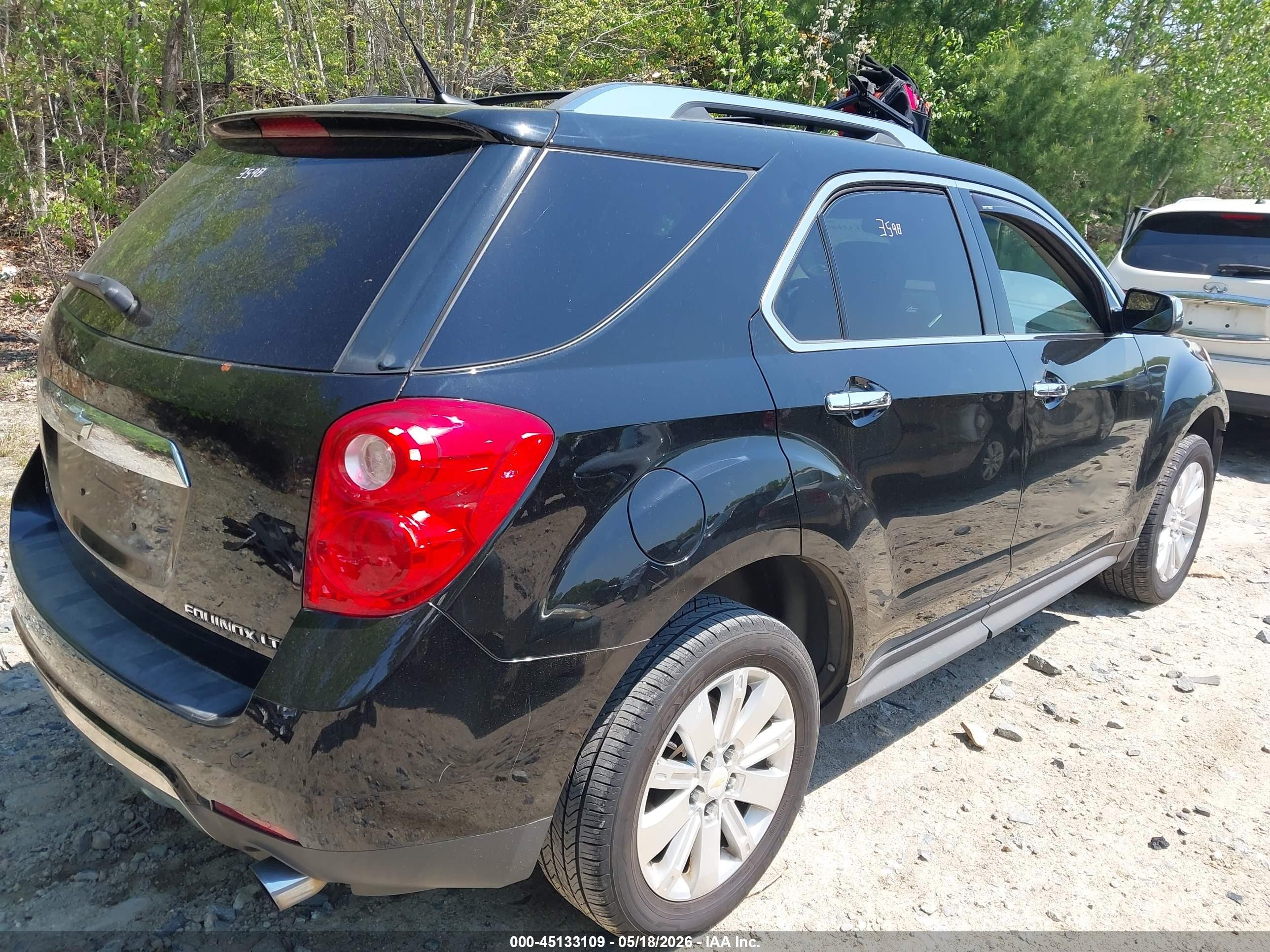 2011 Chevrolet Equinox 2lt Black vin: 2CNFLNE55B6365492
