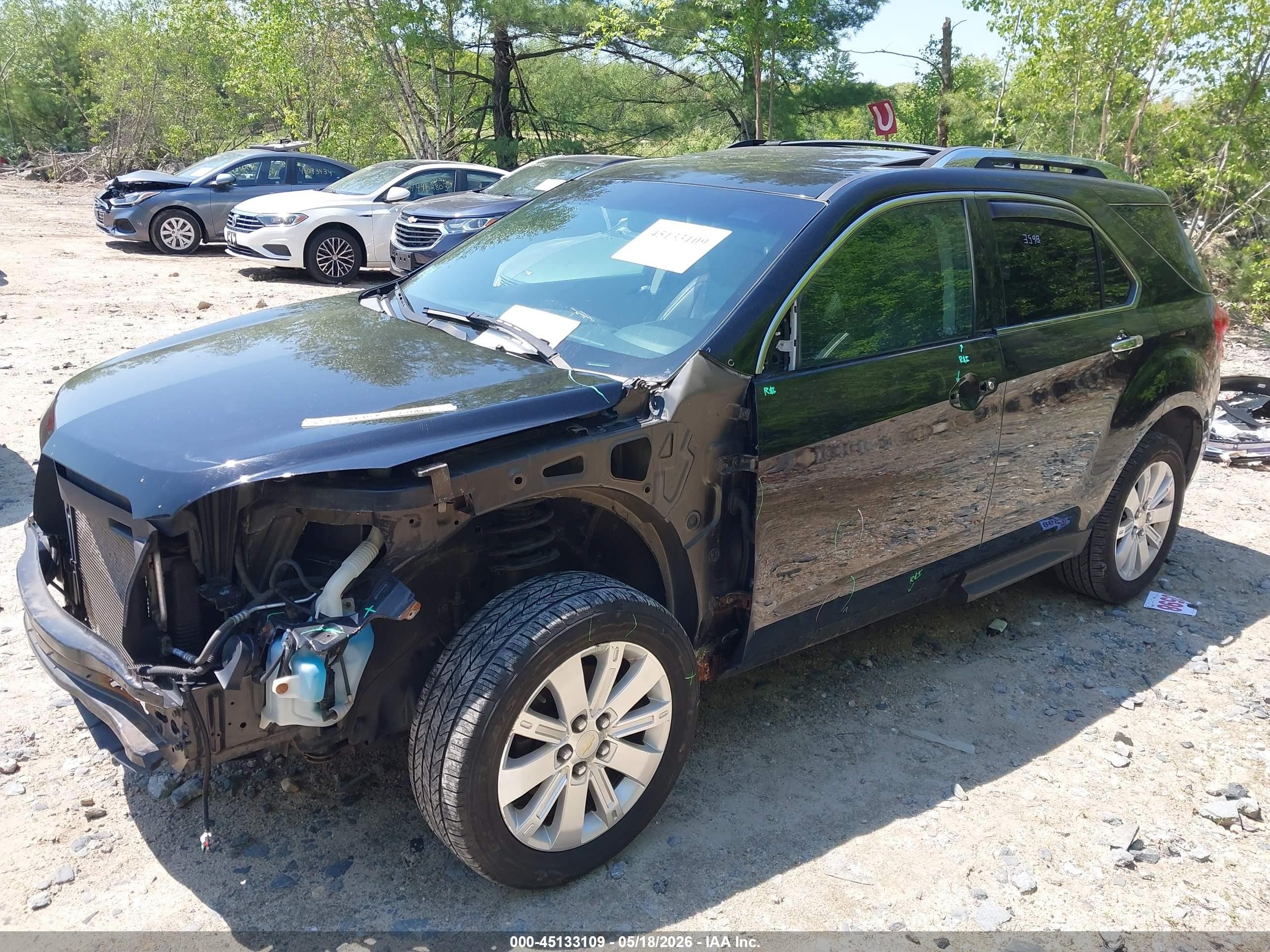 2011 Chevrolet Equinox 2lt Black vin: 2CNFLNE55B6365492