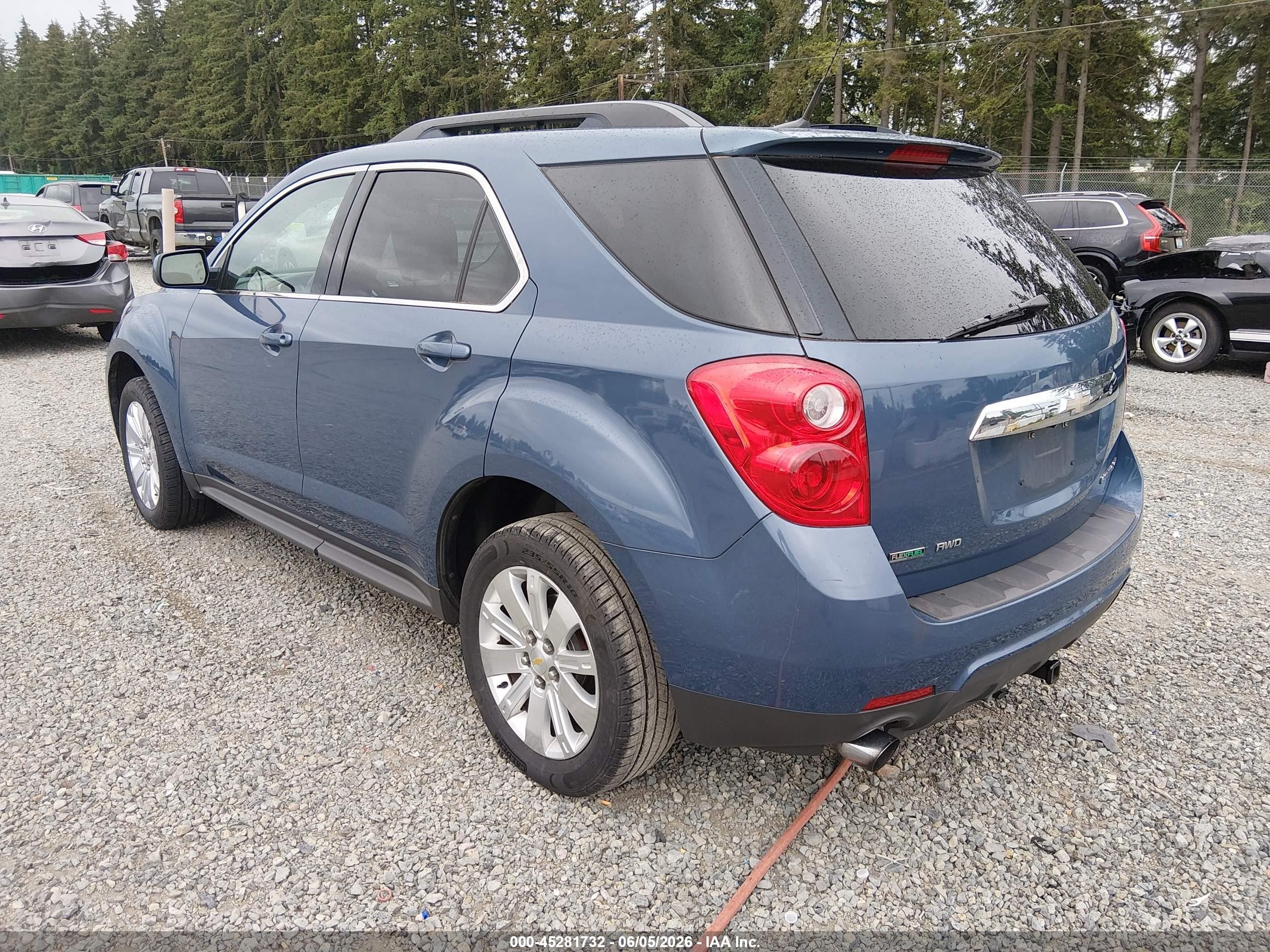 2011 Chevrolet Equinox 2lt Blue vin: 2CNFLNE57B6407466