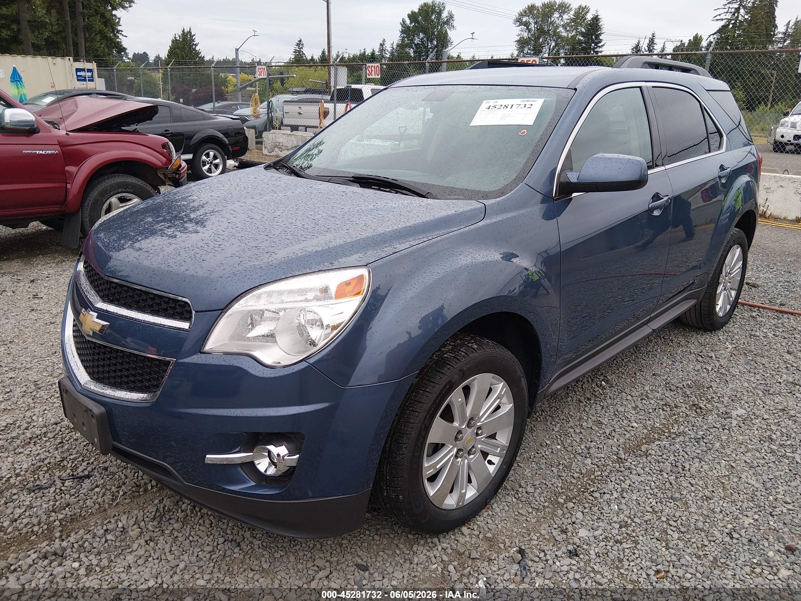 2011 Chevrolet Equinox 2lt Blue vin: 2CNFLNE57B6407466