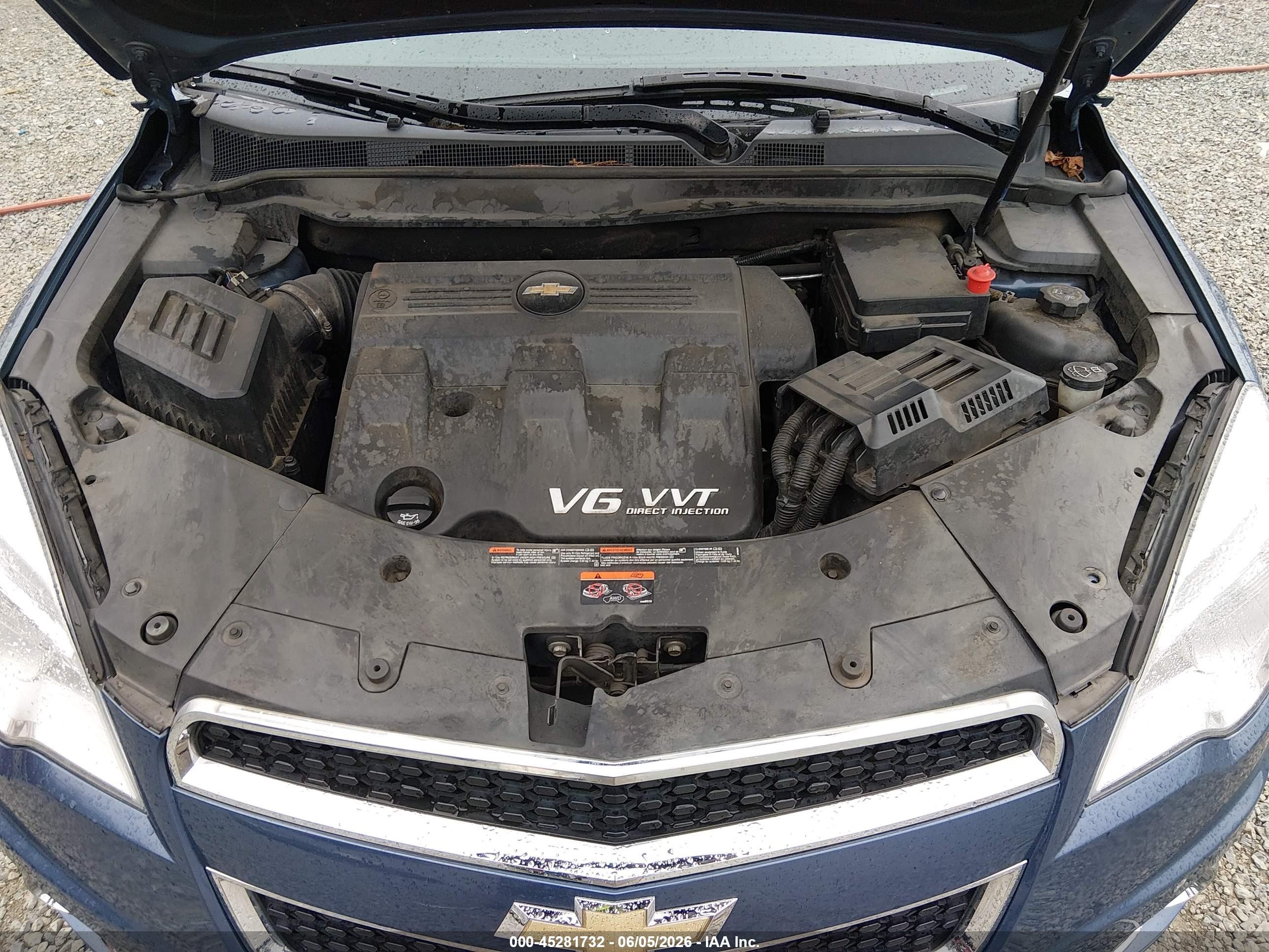 2011 Chevrolet Equinox 2lt Blue vin: 2CNFLNE57B6407466