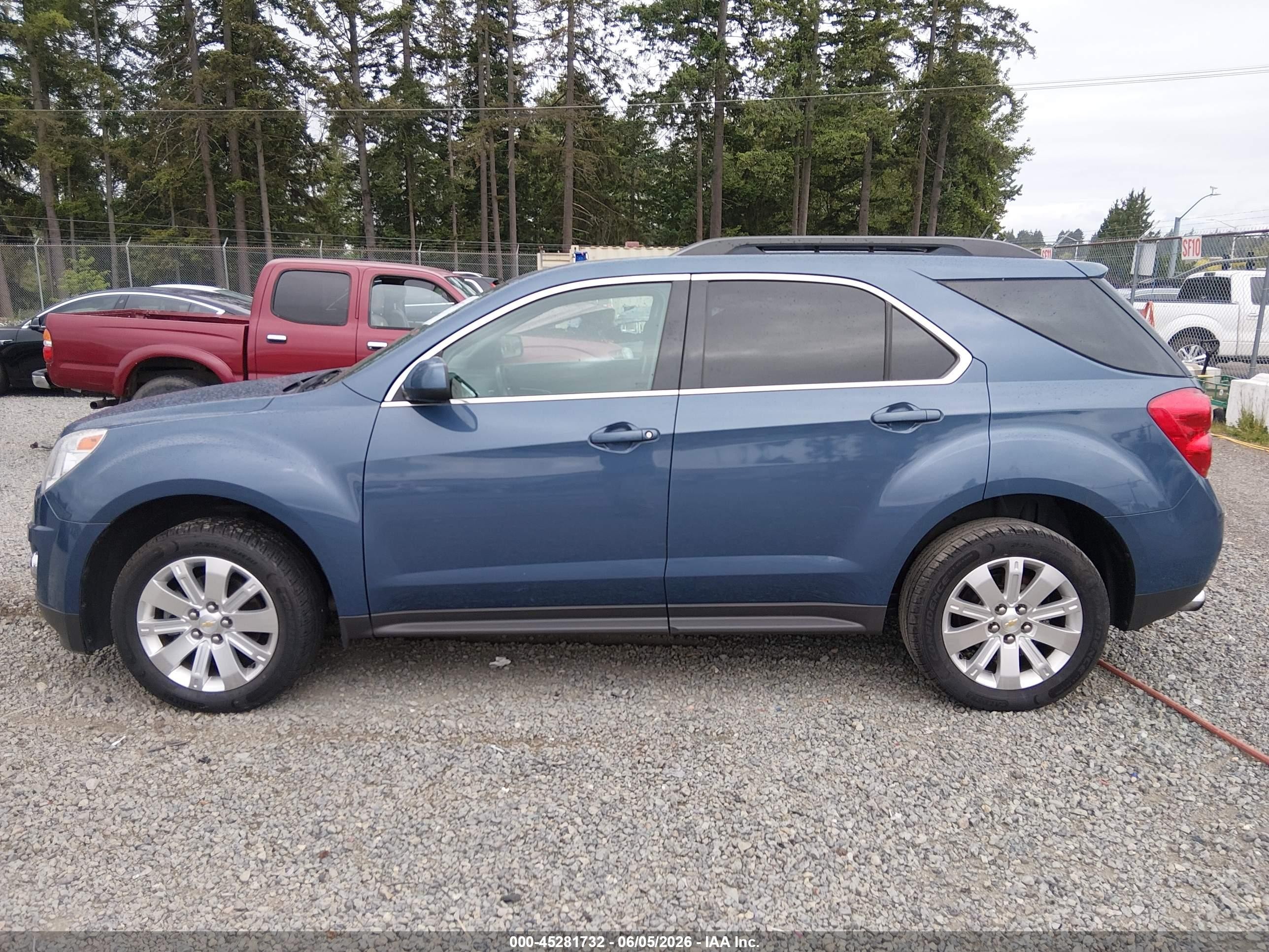 2011 Chevrolet Equinox 2lt Blue vin: 2CNFLNE57B6407466