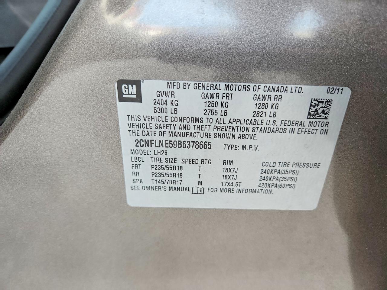 2011 Chevrolet Equinox Lt Gray vin: 2CNFLNE59B6378665