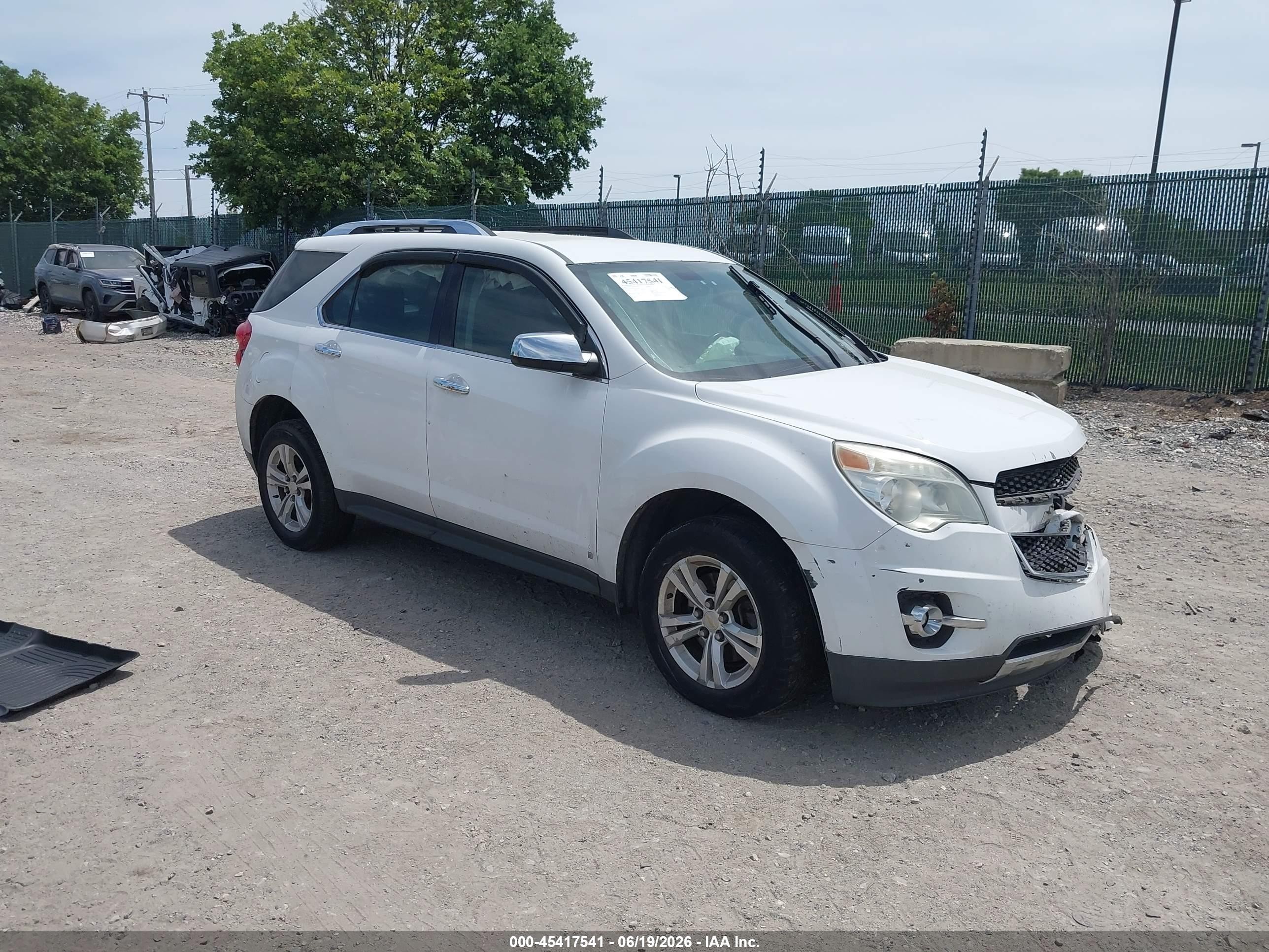 2011 Chevrolet Equinox Lt W/2lt White vin: 2CNFLNEC1B6386287