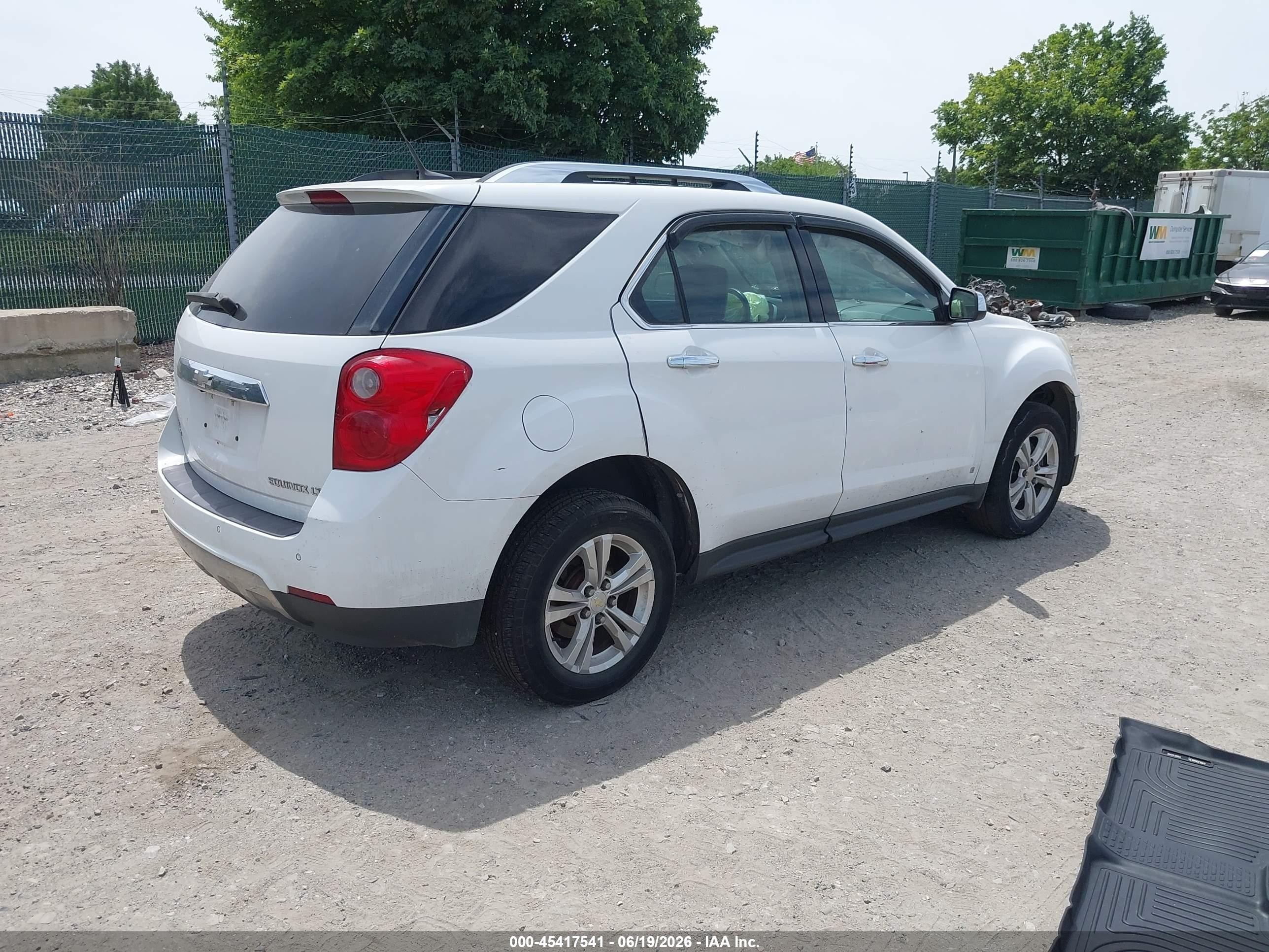 2011 Chevrolet Equinox Lt W/2lt White vin: 2CNFLNEC1B6386287