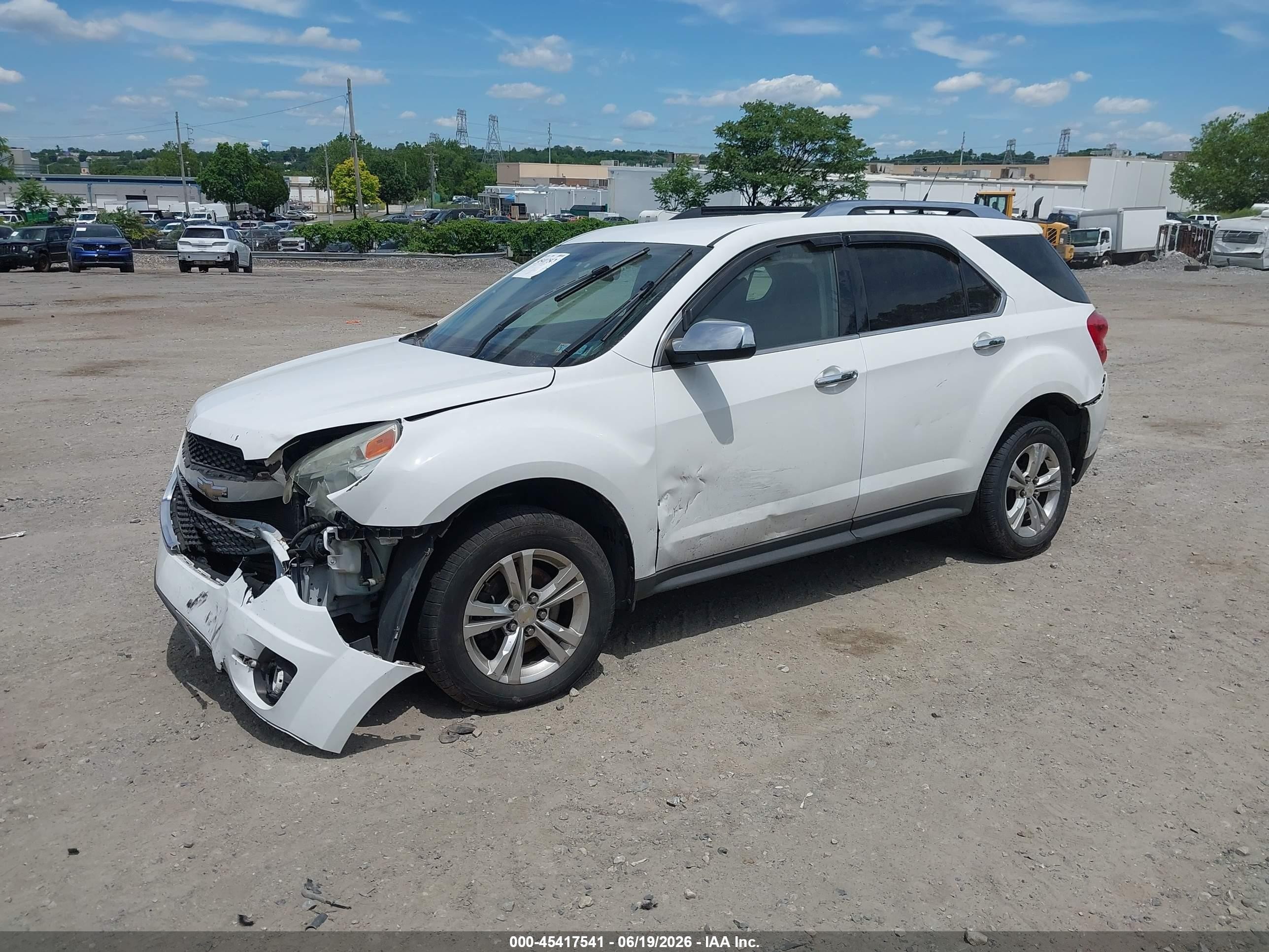 2011 Chevrolet Equinox Lt W/2lt White vin: 2CNFLNEC1B6386287