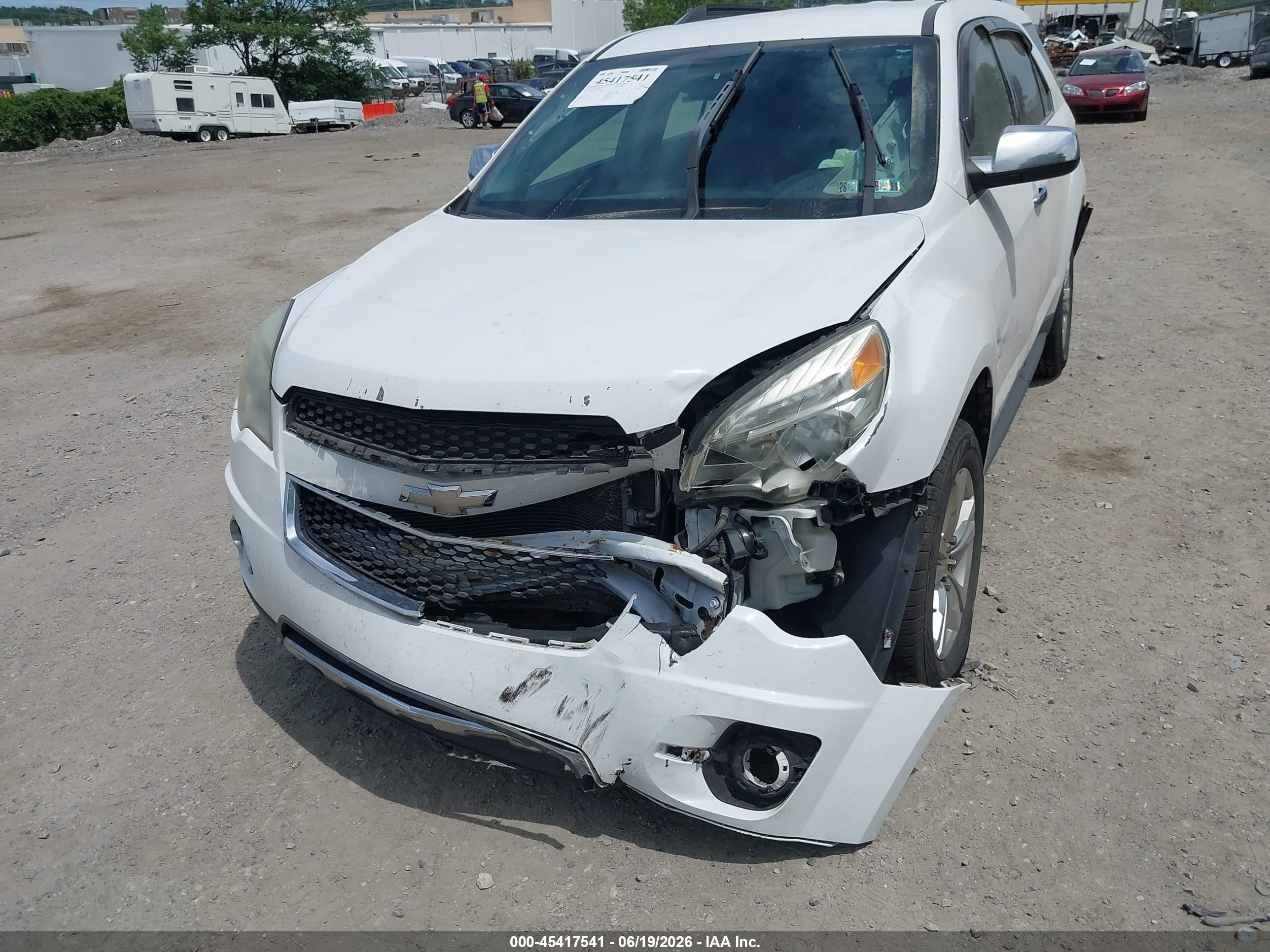 2011 Chevrolet Equinox Lt W/2lt White vin: 2CNFLNEC1B6386287