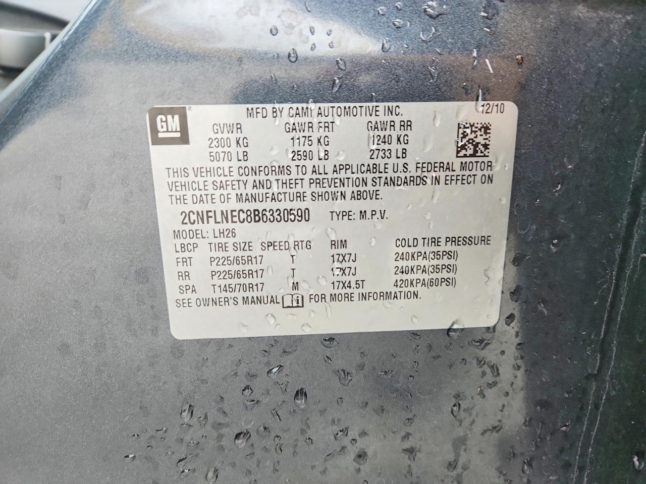 2011 Chevrolet Equinox Lt Gray vin: 2CNFLNEC8B6330590