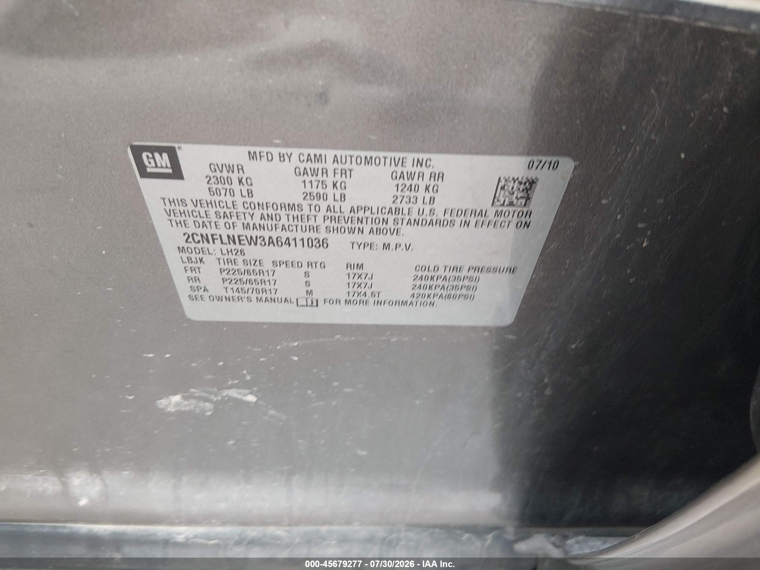 2010 Chevrolet Equinox Lt Серебряный vin: 2CNFLNEW3A6411036