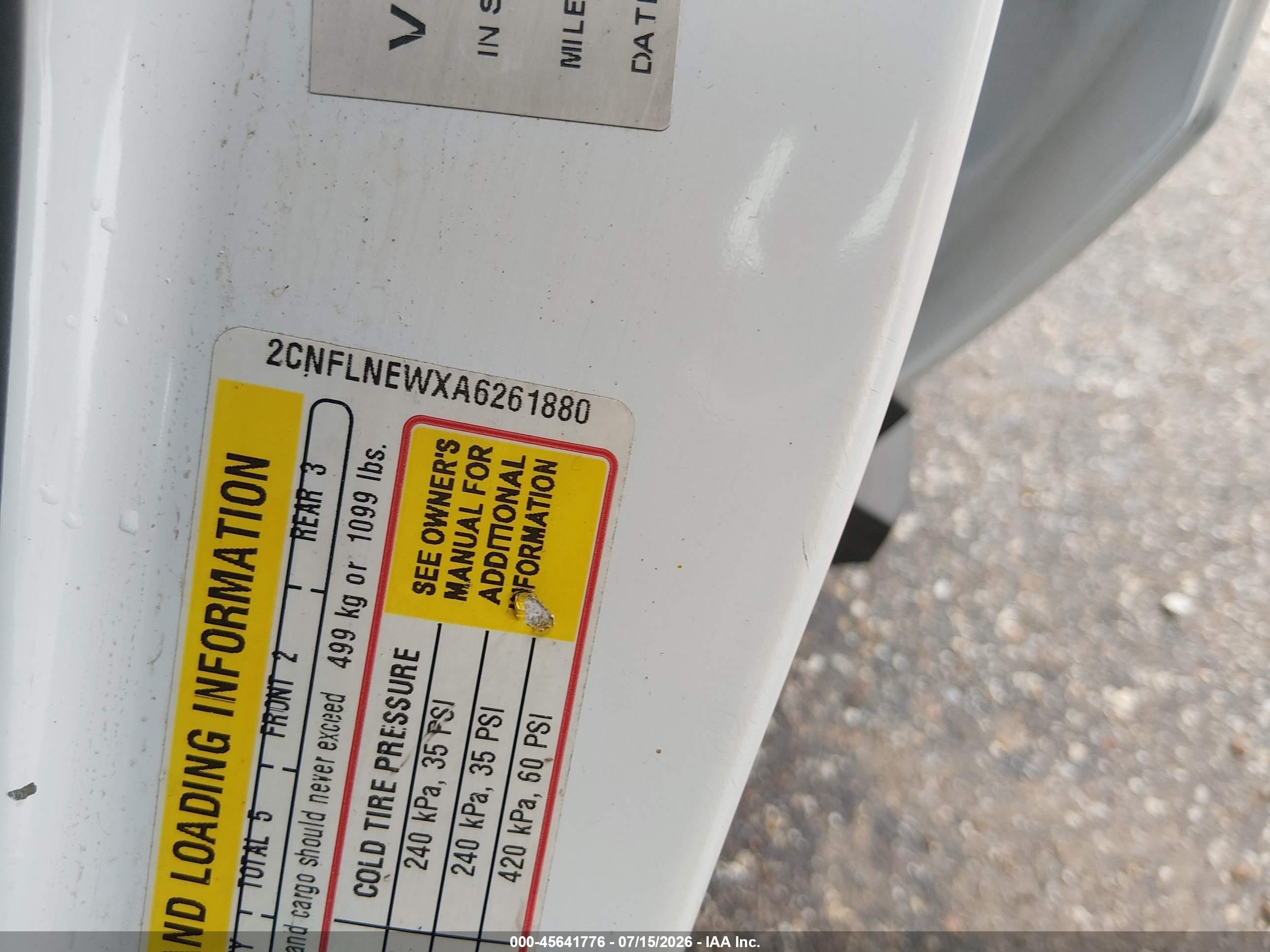 2010 Chevrolet Equinox Lt White vin: 2CNFLNEWXA6261880