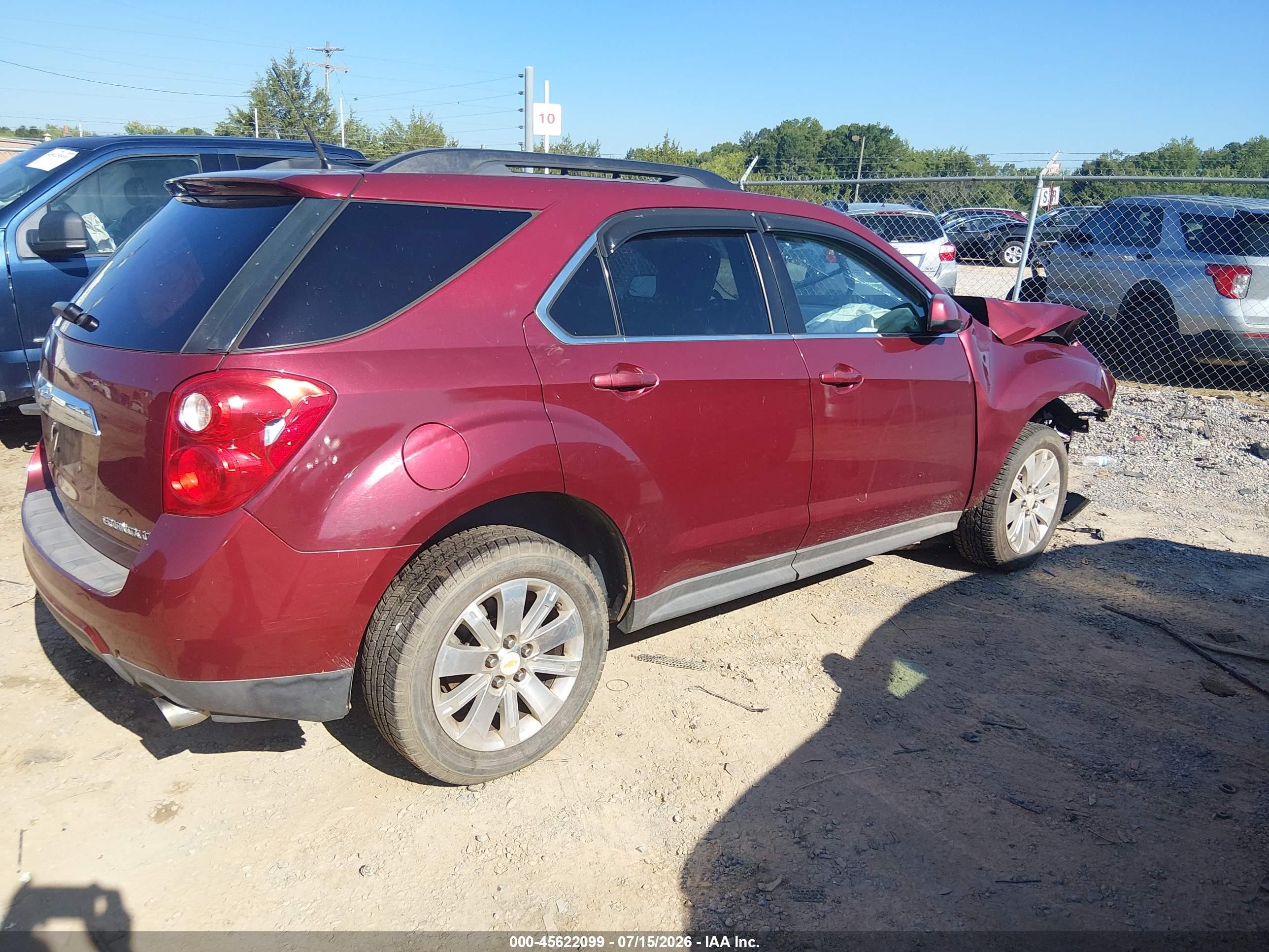 2010 Chevrolet Equinox Lt Red vin: 2CNFLNEY2A6355186