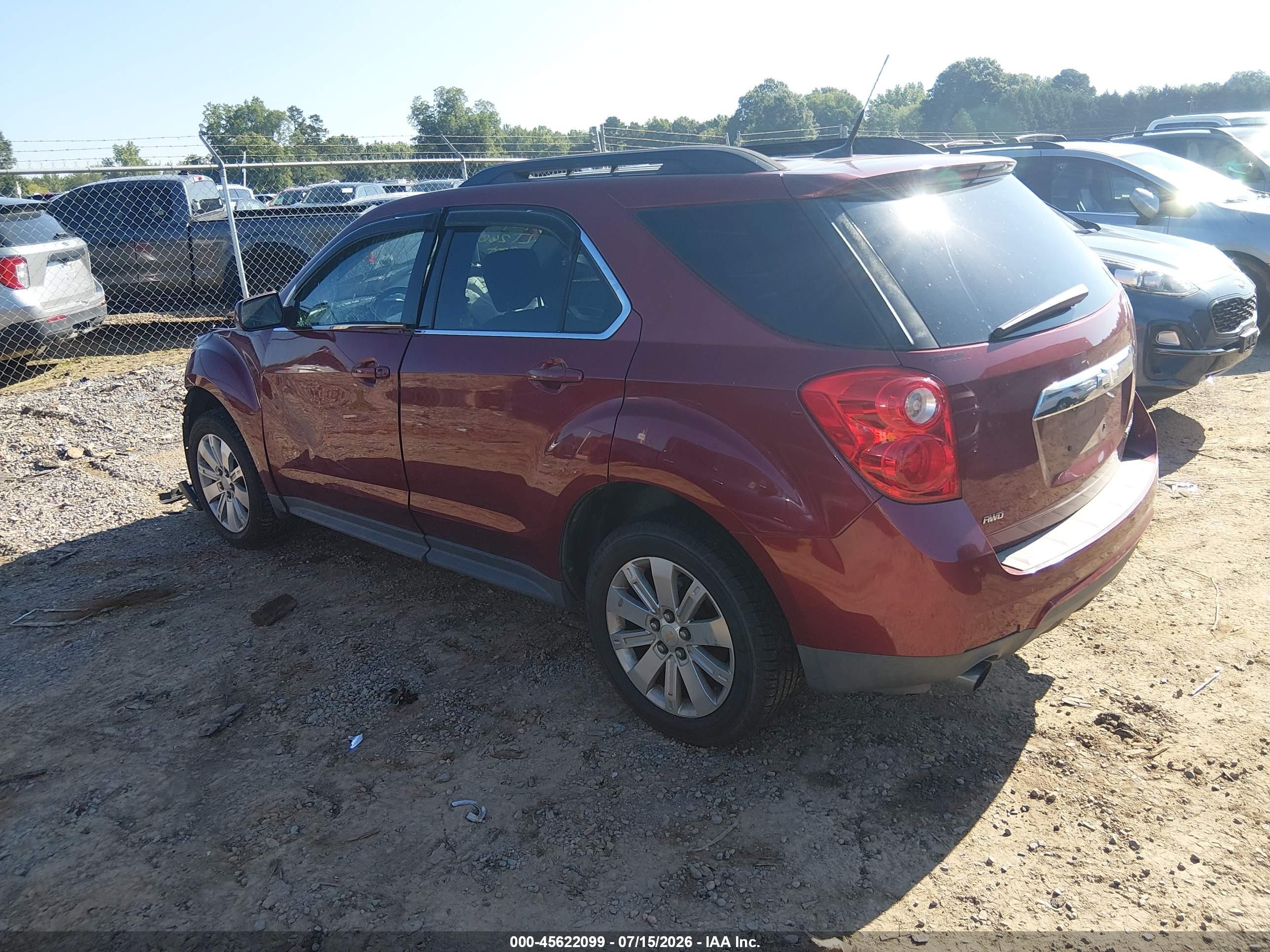 2010 Chevrolet Equinox Lt Red vin: 2CNFLNEY2A6355186