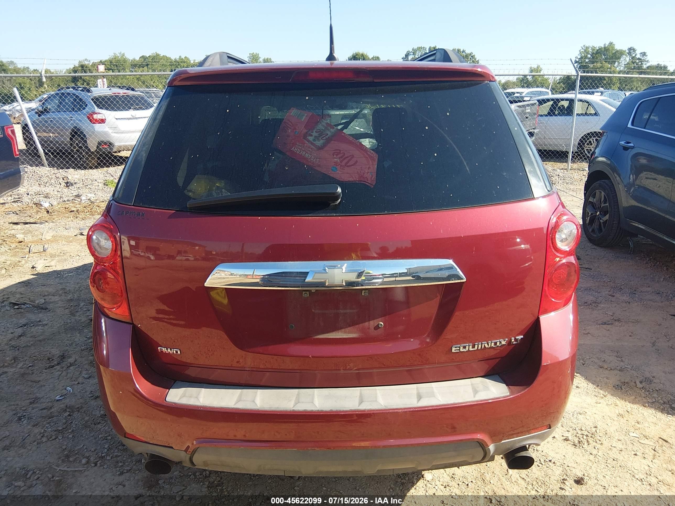 2010 Chevrolet Equinox Lt Red vin: 2CNFLNEY2A6355186