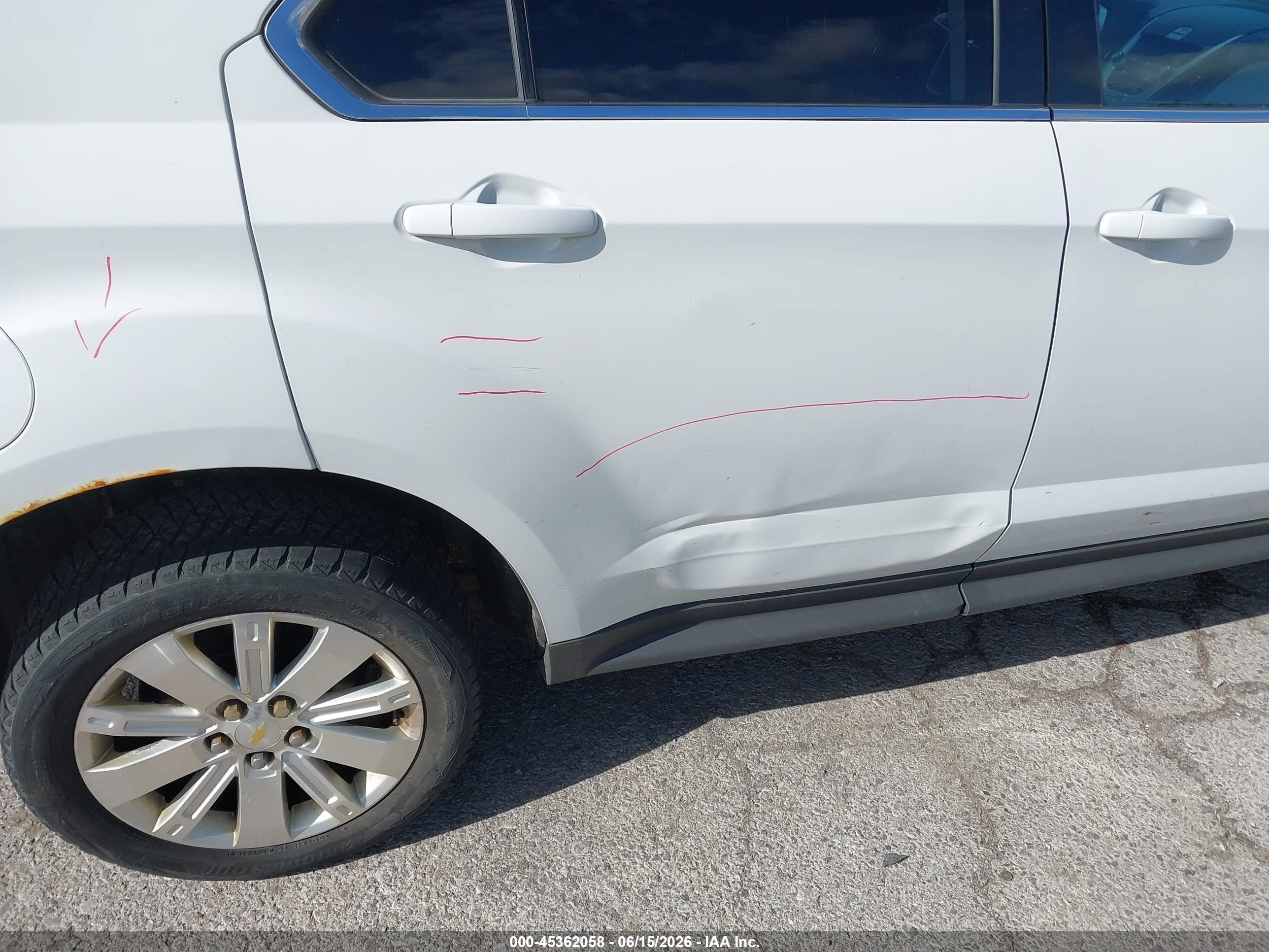 2011 Chevrolet Equinox Lt W/2lt White vin: 2CNFLPE55B6410622