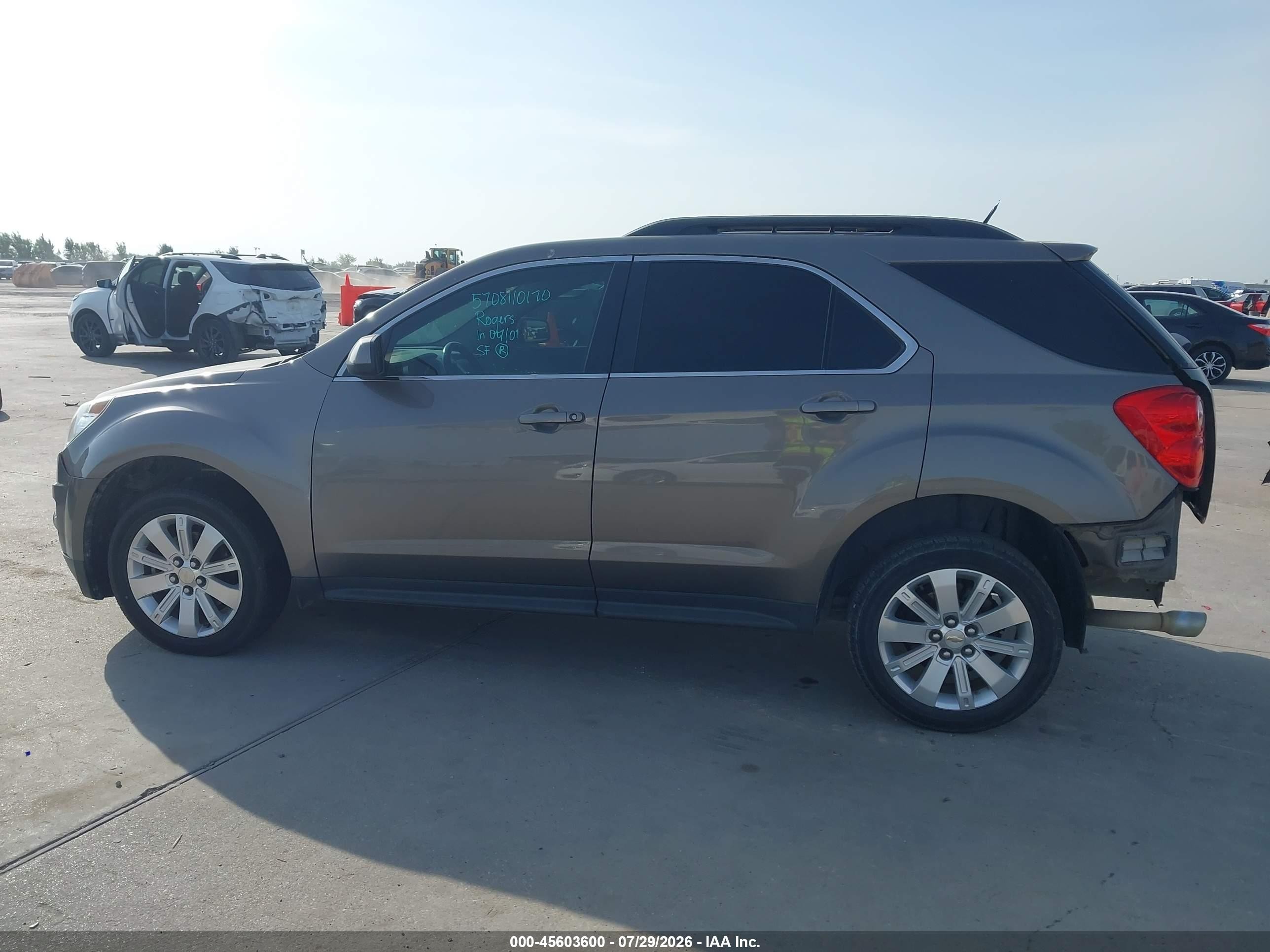 2011 Chevrolet Equinox Lt W/2lt Brown vin: 2CNFLPE56B6475303