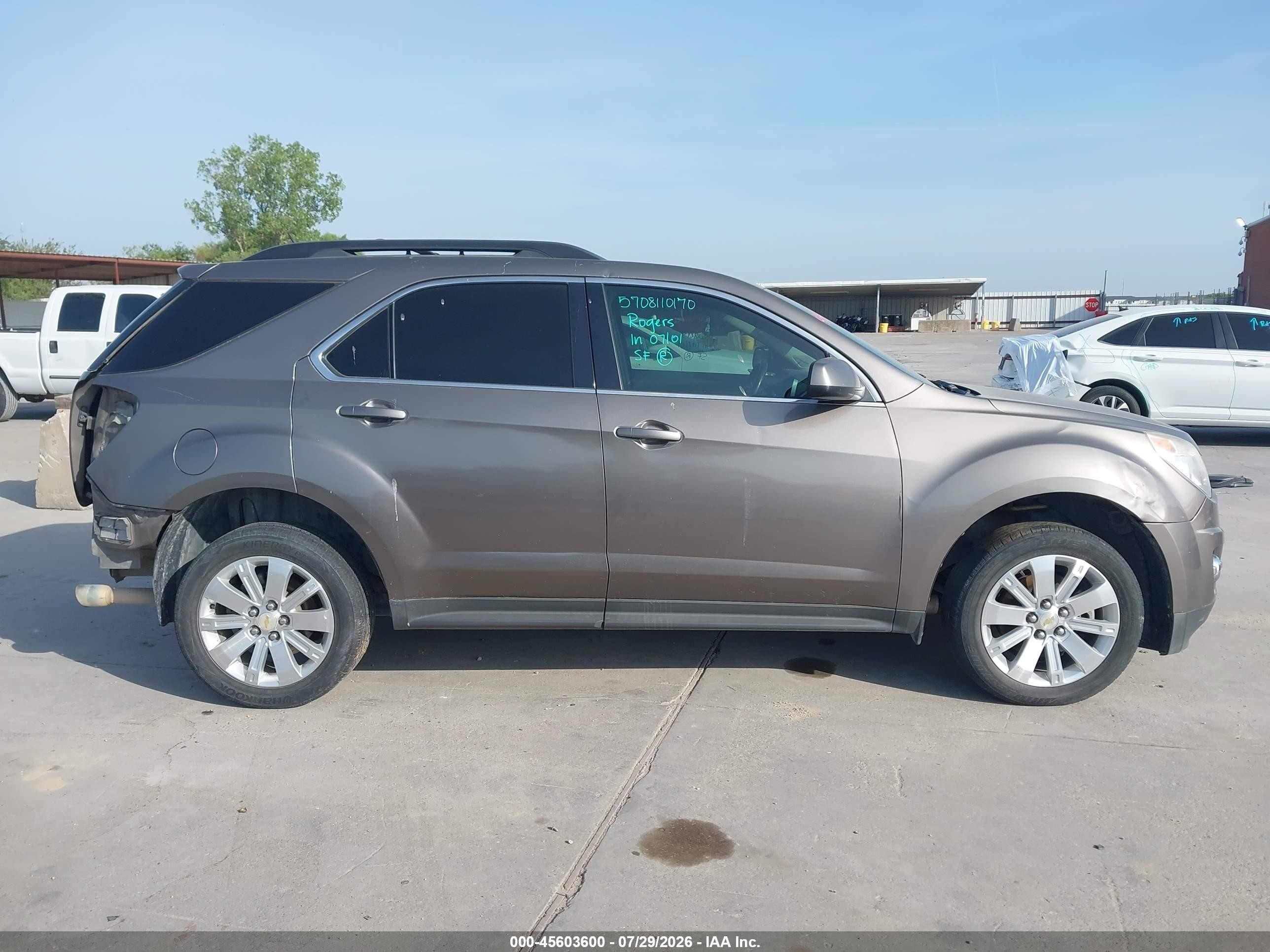 2011 Chevrolet Equinox Lt W/2lt Brown vin: 2CNFLPE56B6475303
