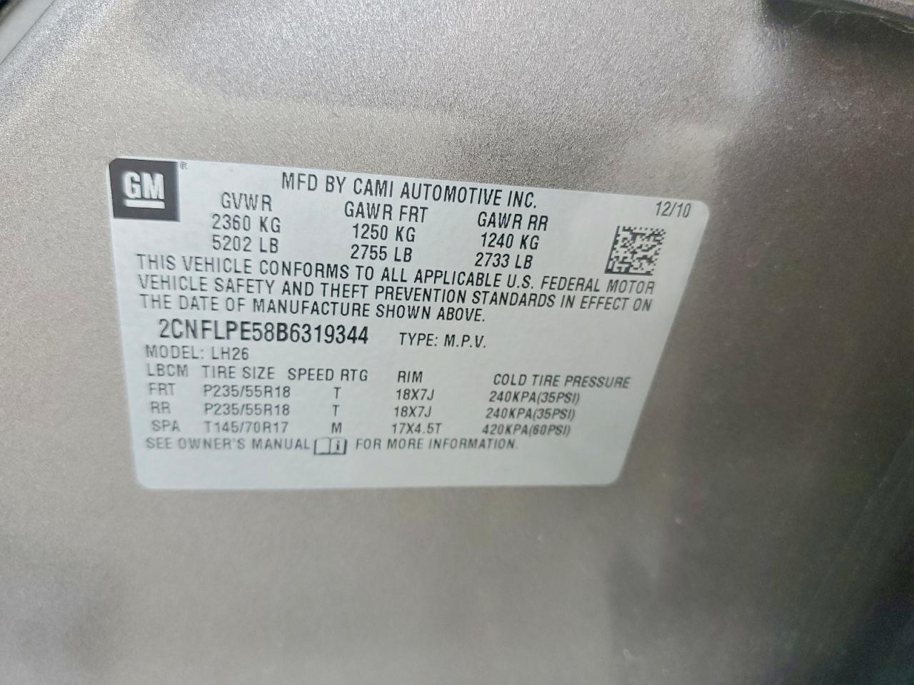 2011 Chevrolet Equinox Lt Gray vin: 2CNFLPE58B6319344