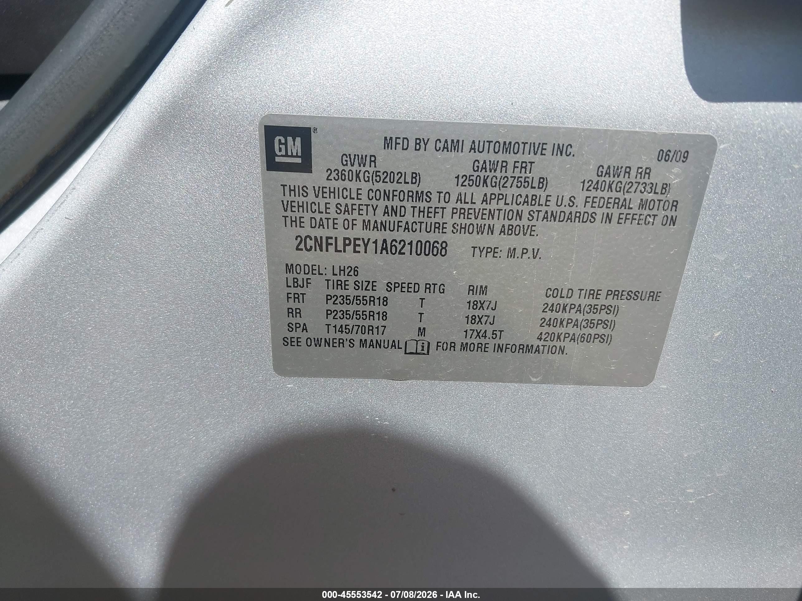 2010 Chevrolet Equinox Lt White vin: 2CNFLPEY1A6210068