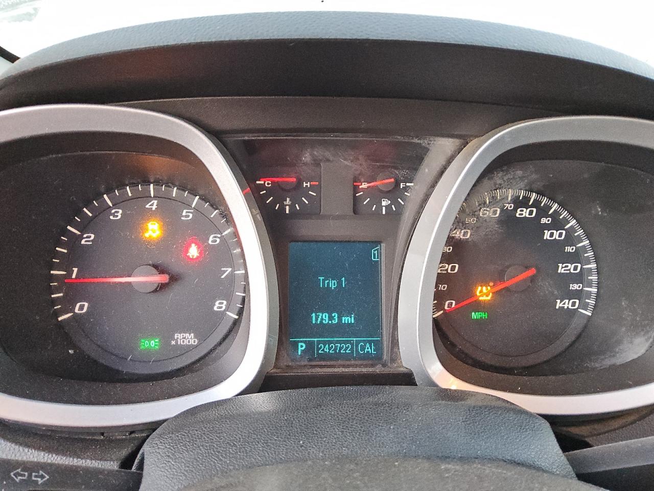 2010 Chevrolet Equinox Lt Black vin: 2CNFLPEY4A6234283 Damage: Warning - Tire Pressure, On, Unacceptable