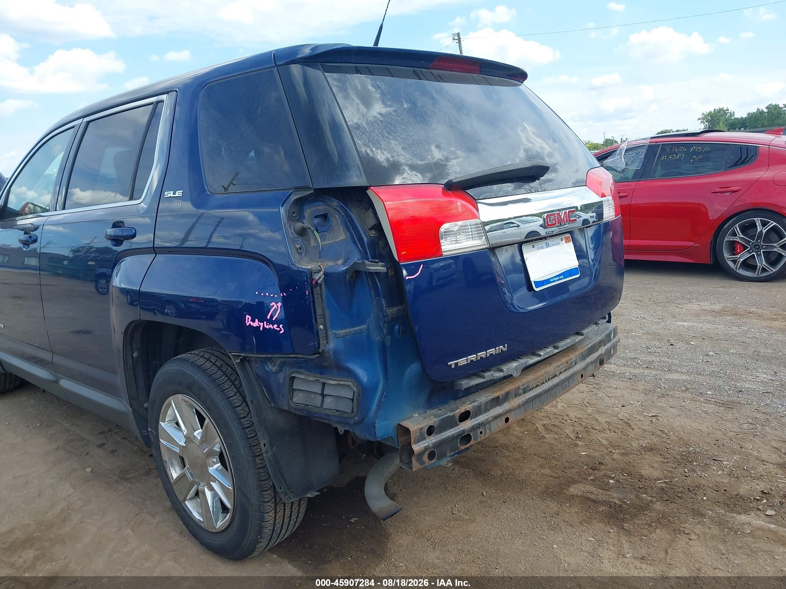 2010 Gmc Terrain Sle-1 Blue vin: 2CTALBEW4A6324134