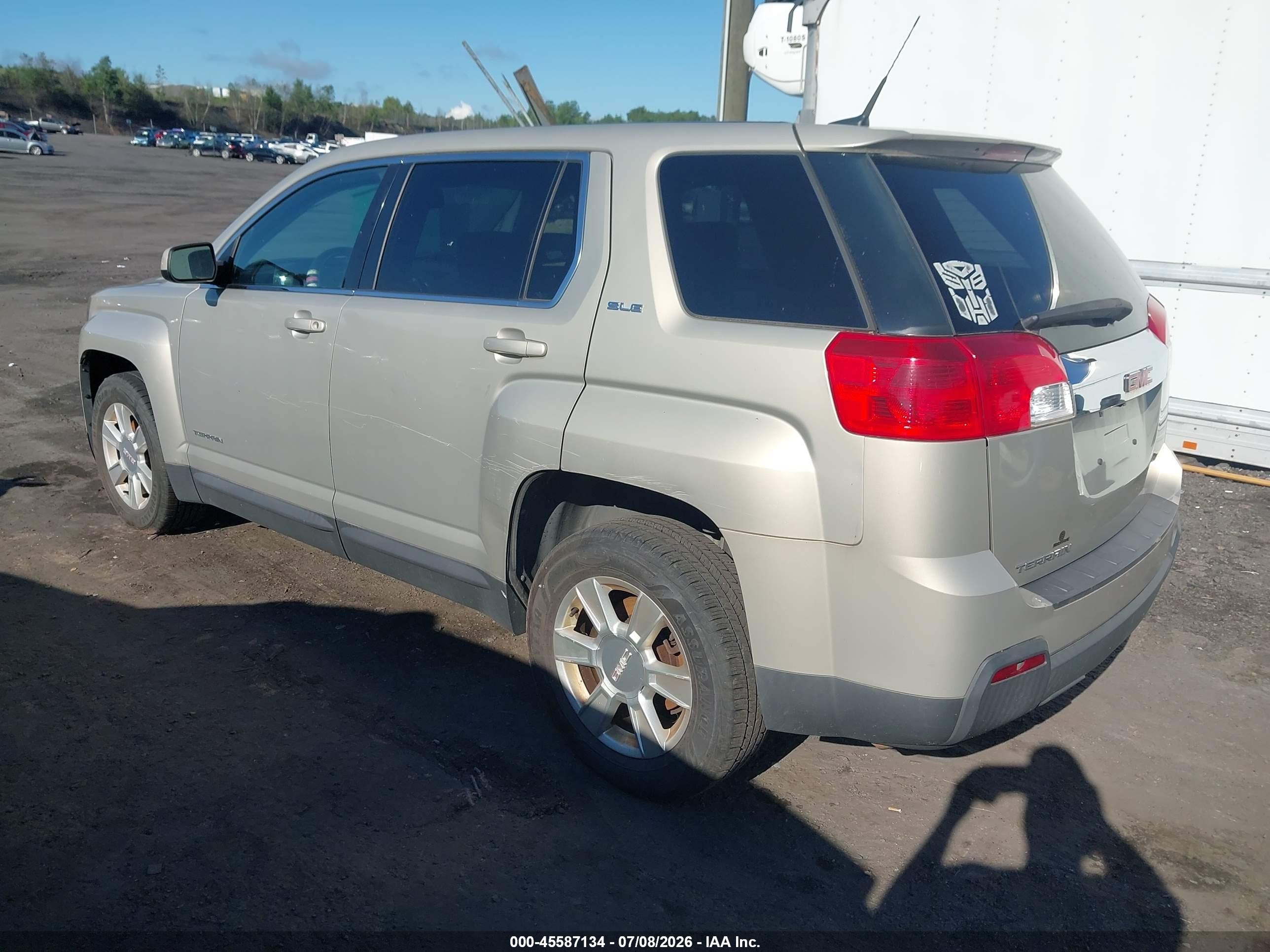 2010 Gmc Terrain Sle-1 Gold vin: 2CTALBEWXA6230663