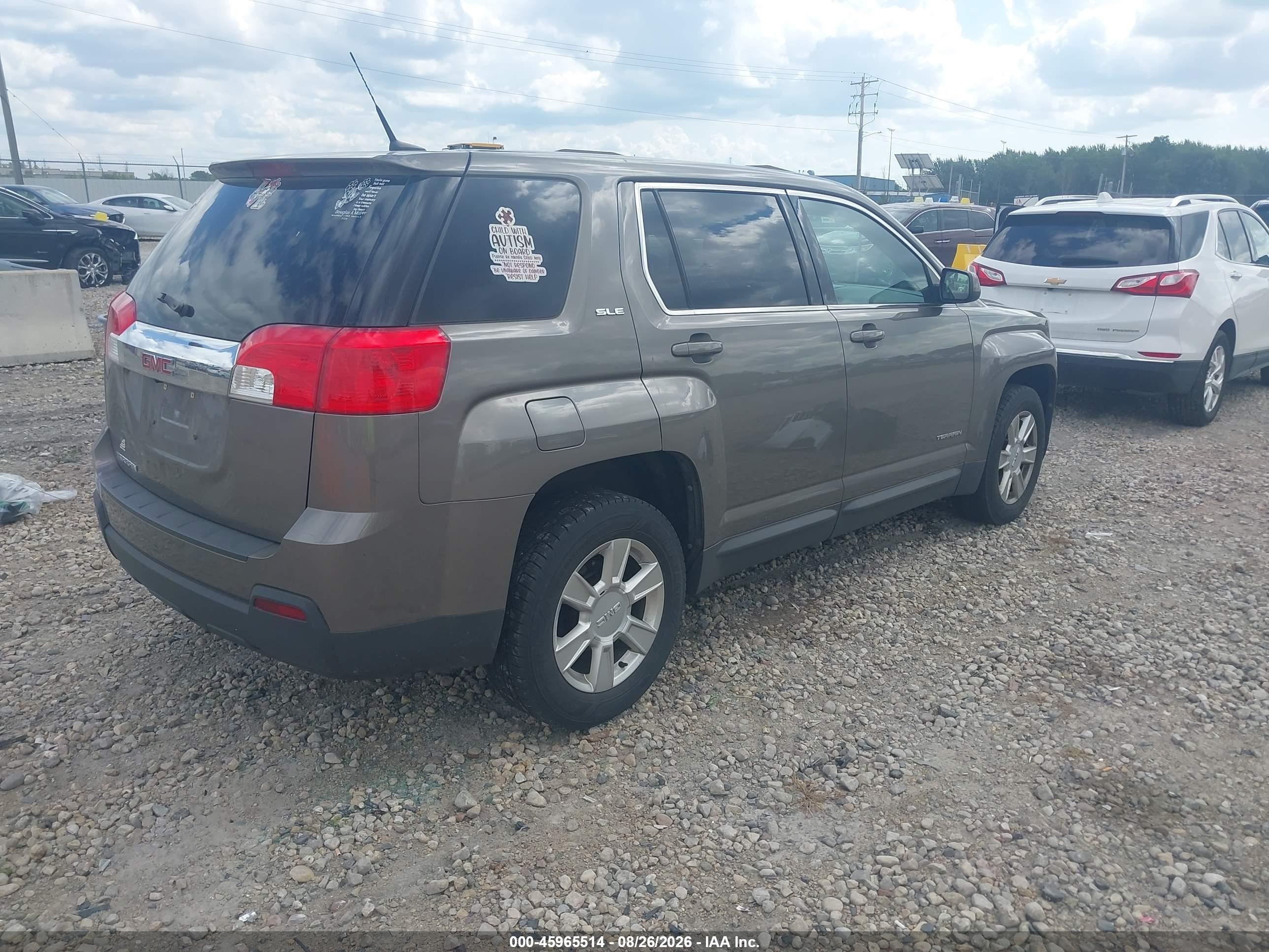 2010 Gmc Terrain Sle-1 Желто-коричневый vin: 2CTALBEWXA6416932