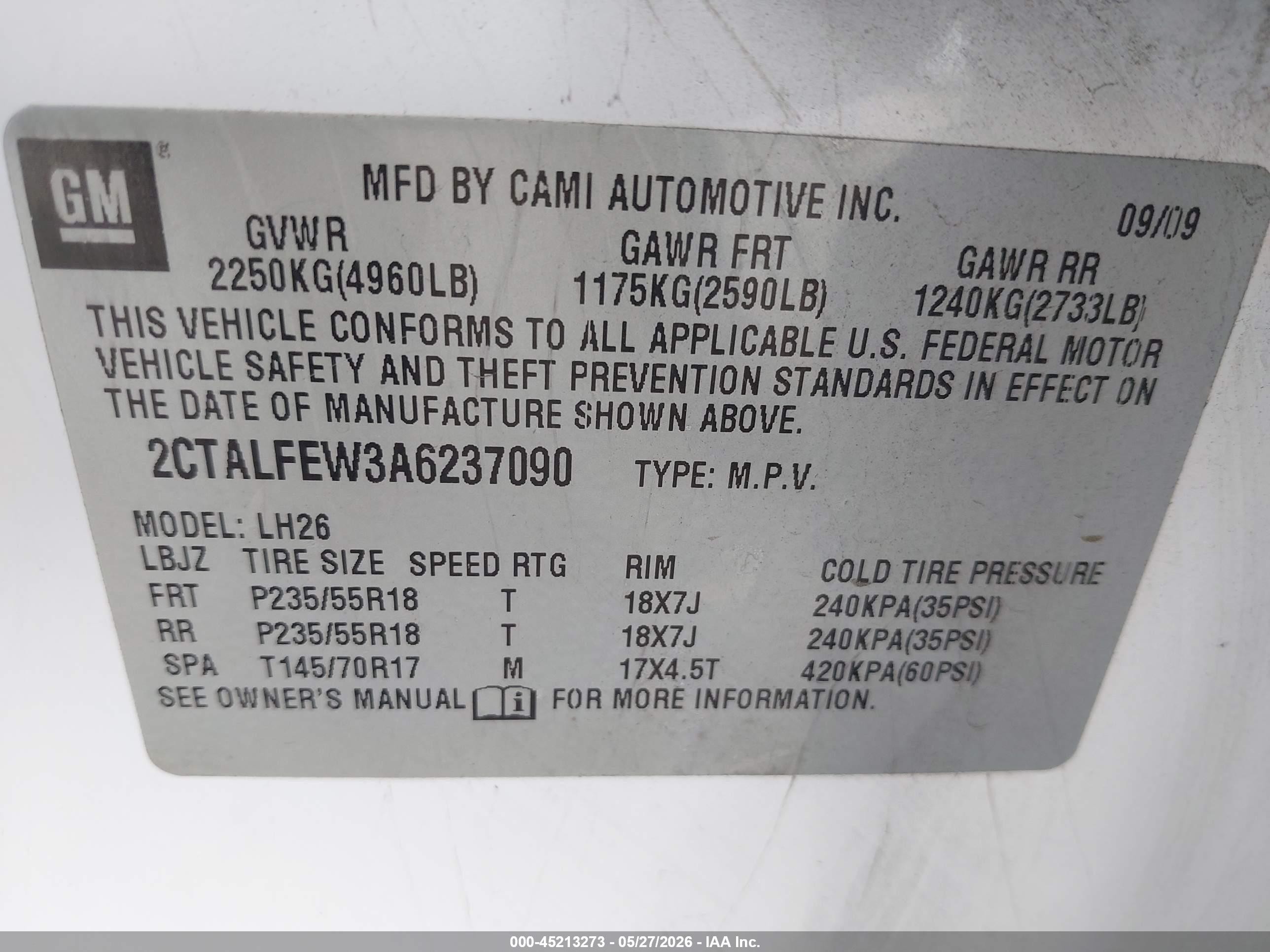 2010 Gmc Terrain Slt-1 Белый vin: 2CTALFEW3A6237090