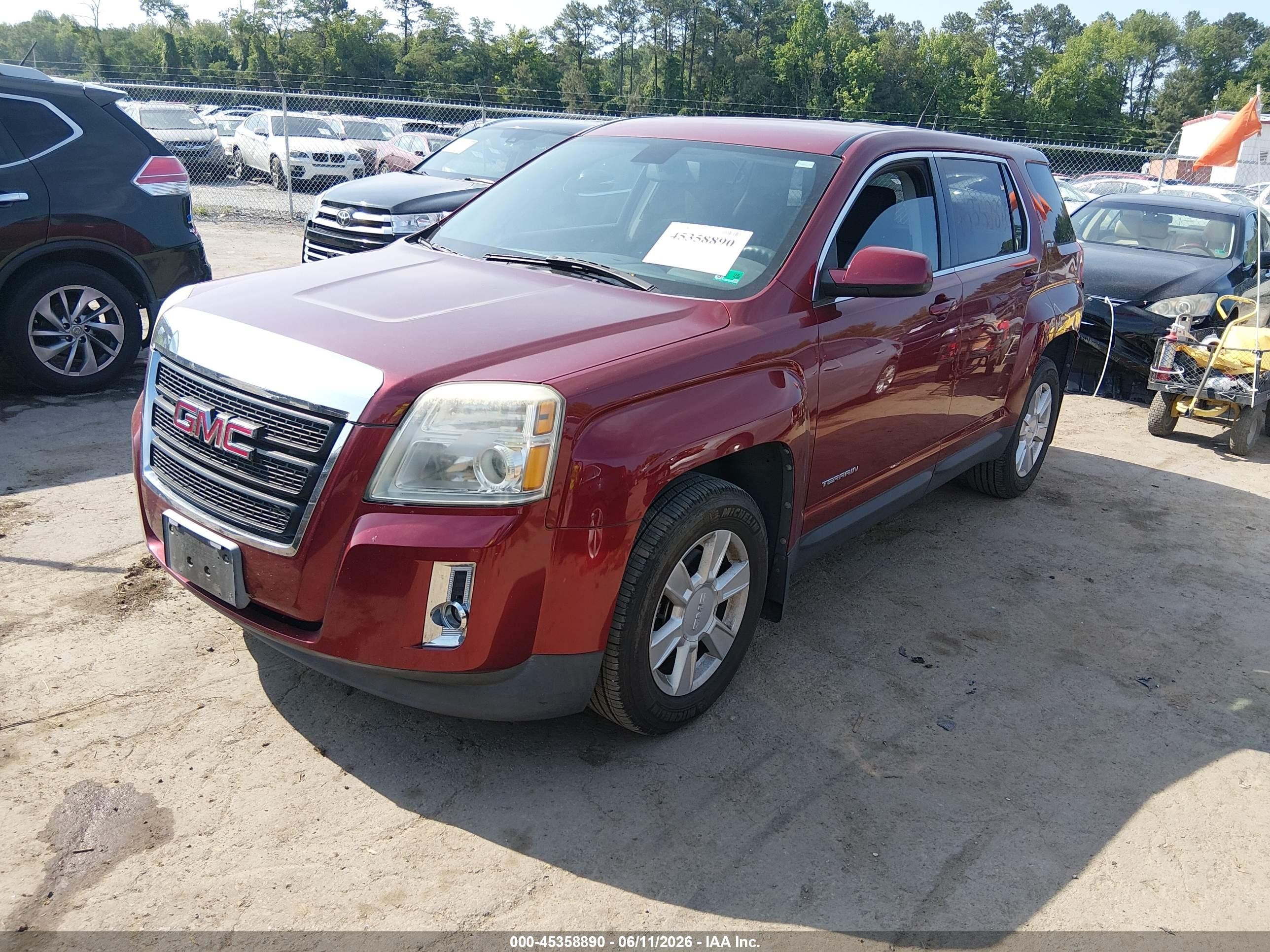 2011 Gmc Terrain Sle-1 Red vin: 2CTALMEC3B6304816
