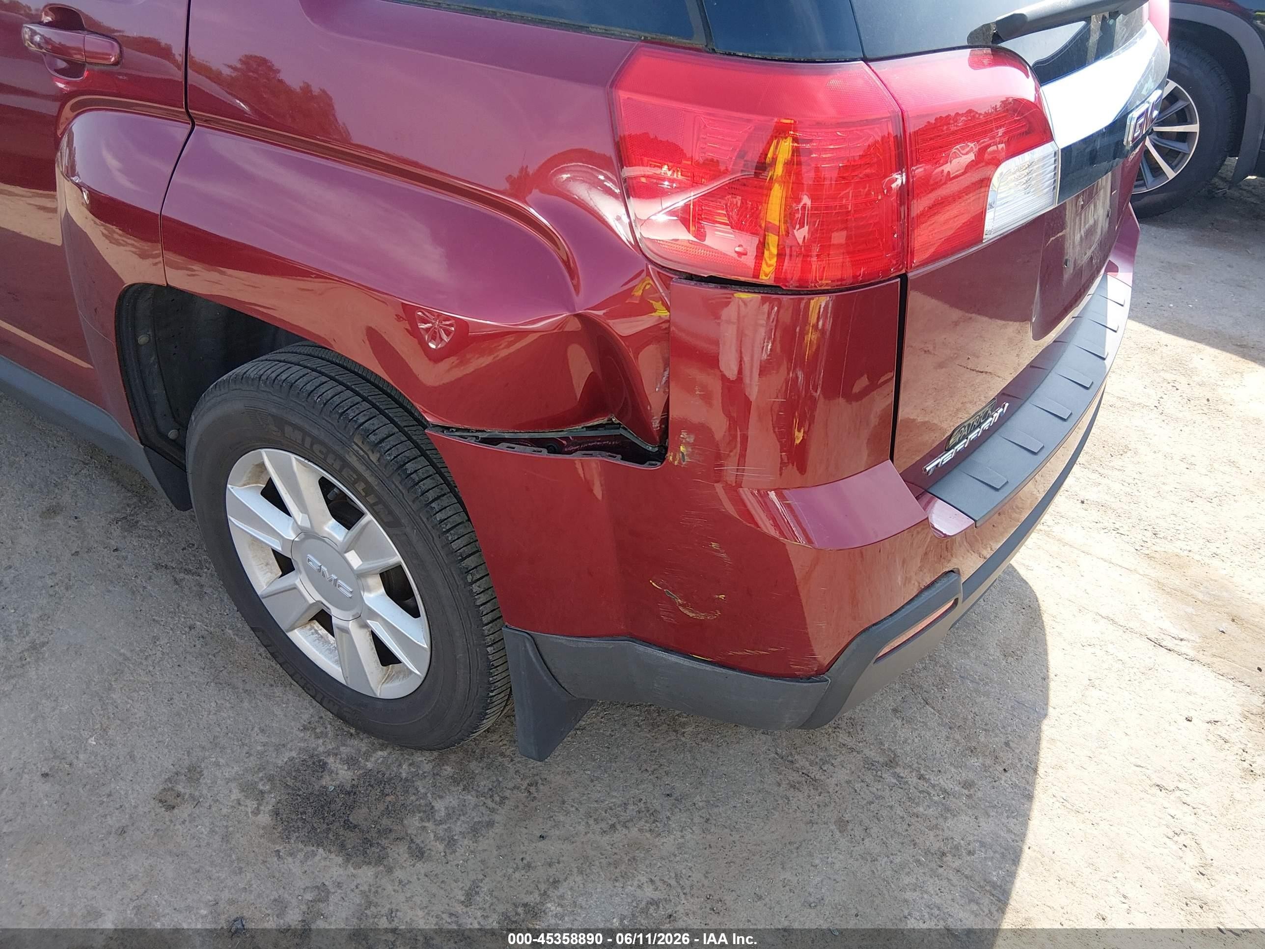 2011 Gmc Terrain Sle-1 Red vin: 2CTALMEC3B6304816