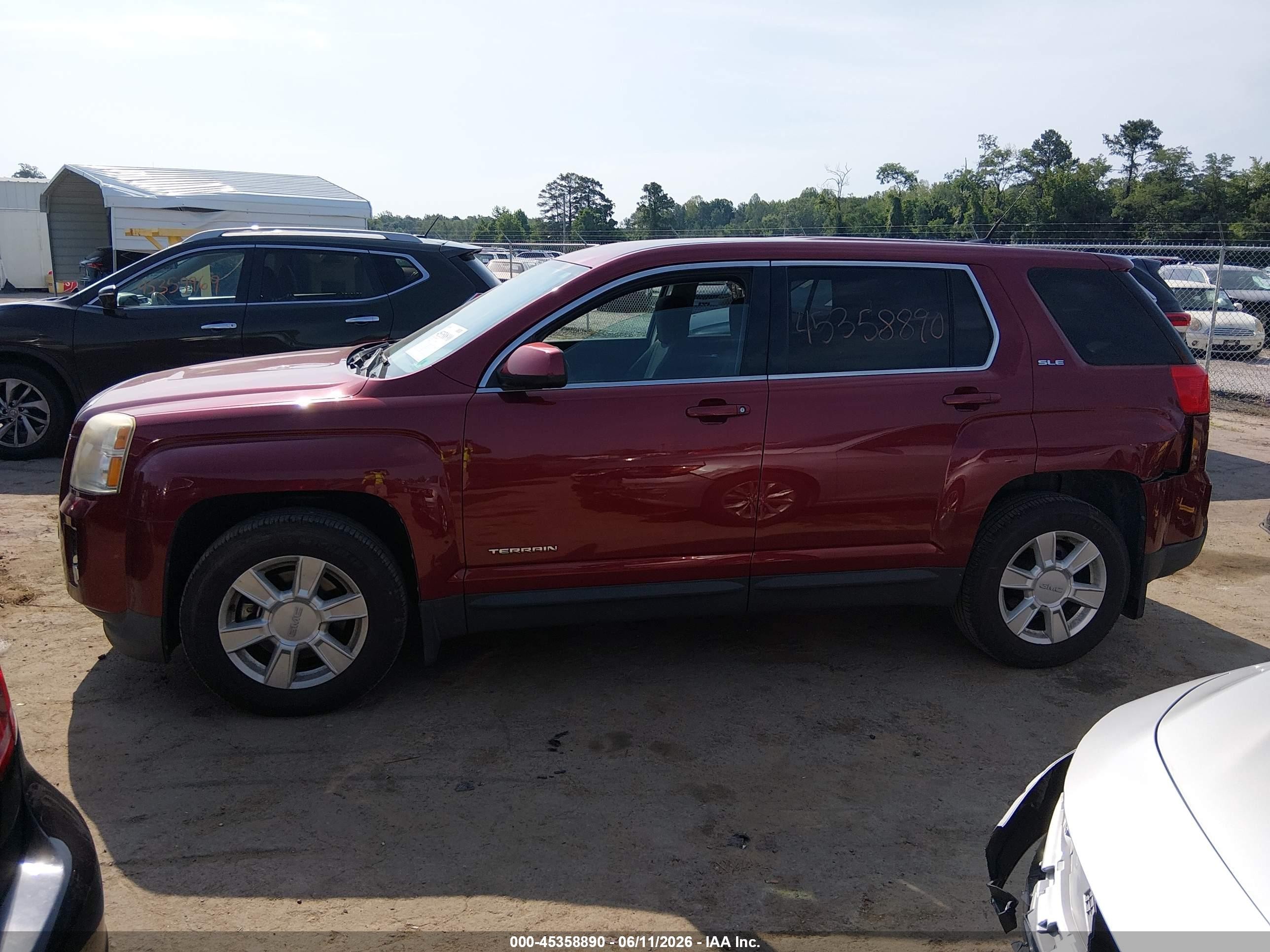 2011 Gmc Terrain Sle-1 Red vin: 2CTALMEC3B6304816