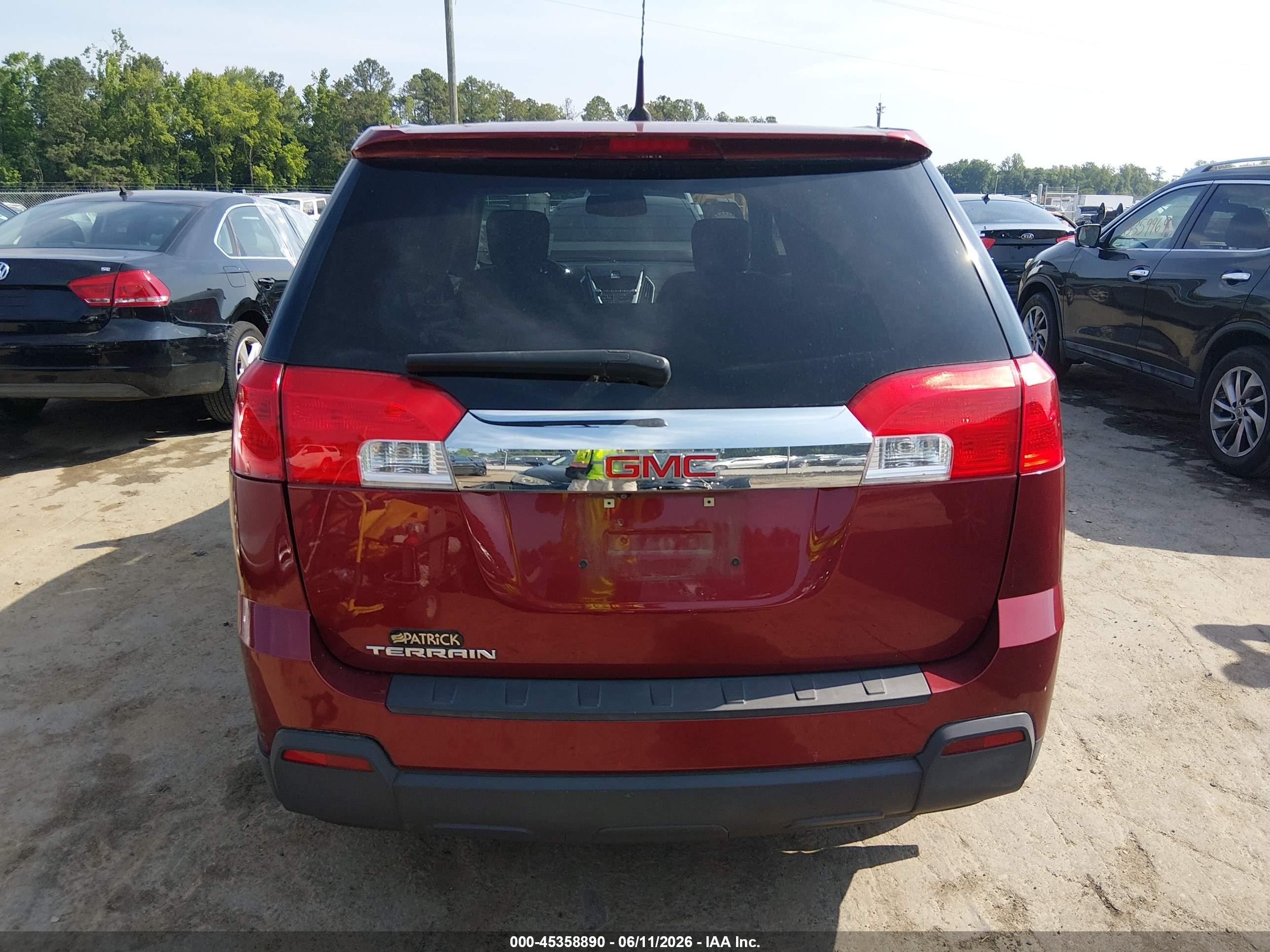 2011 Gmc Terrain Sle-1 Red vin: 2CTALMEC3B6304816