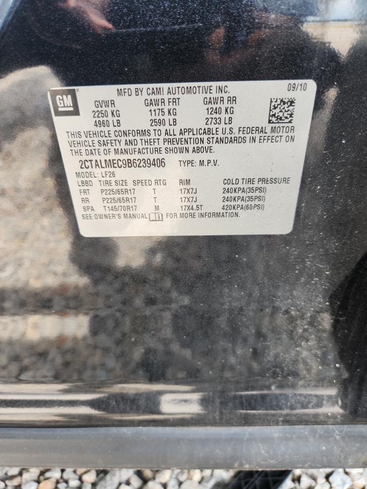 2011 Gmc Terrain Sle Black vin: 2CTALMEC9B6239406