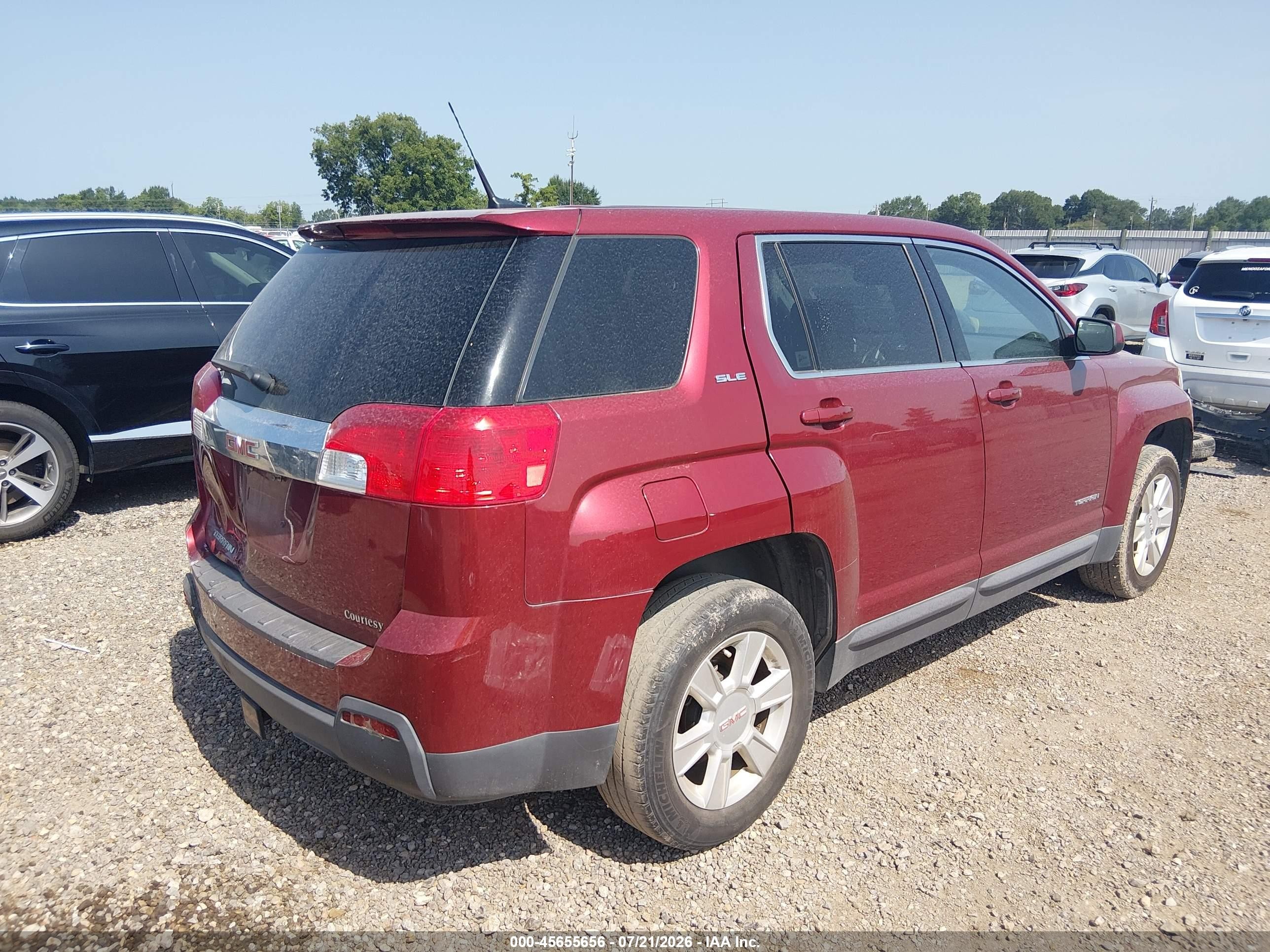 2011 Gmc Terrain Sle-1 Красный vin: 2CTALMECXB6334668