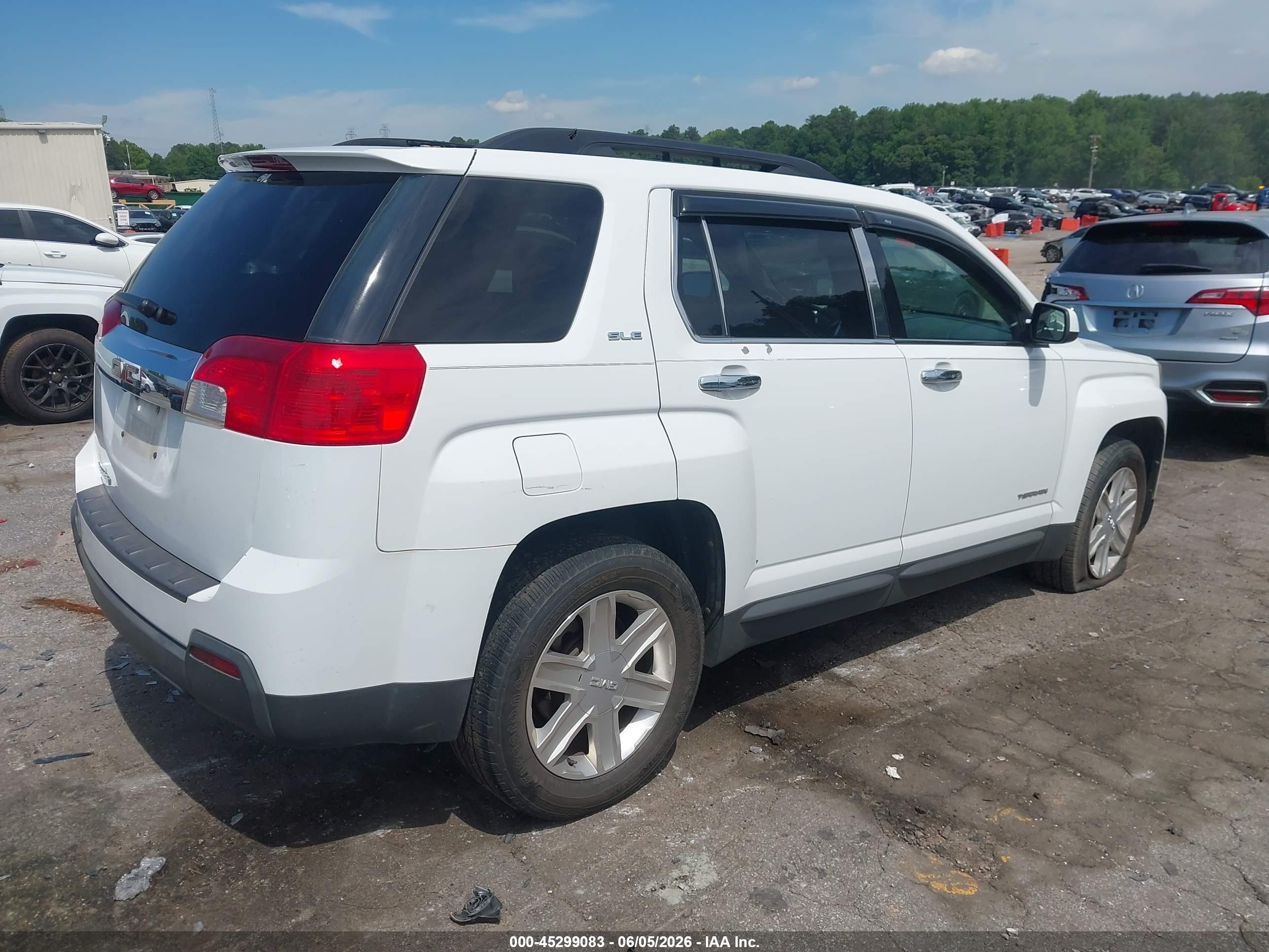 2011 Gmc Terrain Sle-2 White vin: 2CTALSEC0B6459151