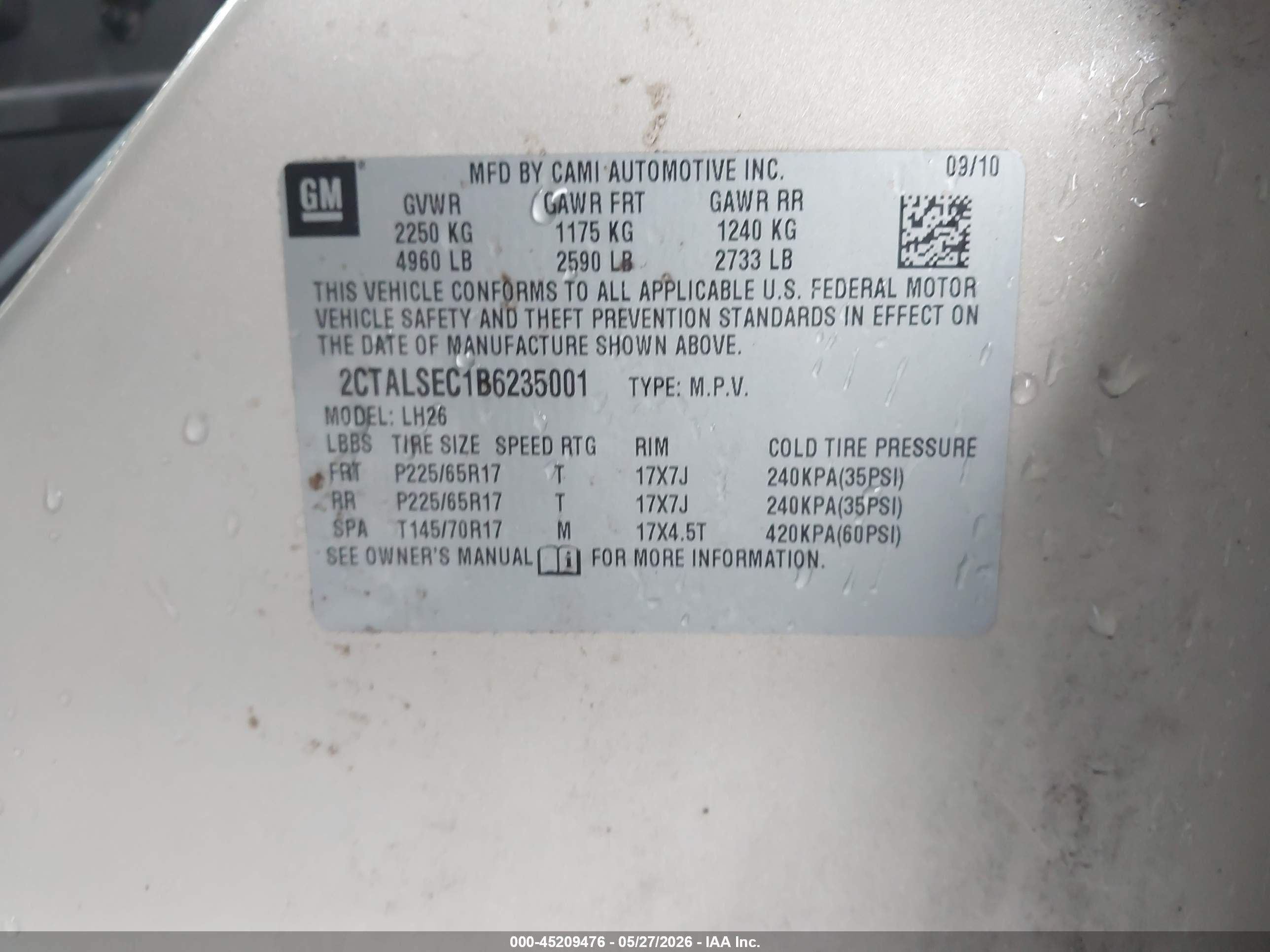 2011 Gmc Terrain Sle-2 Burgundy vin: 2CTALSEC1B6235001