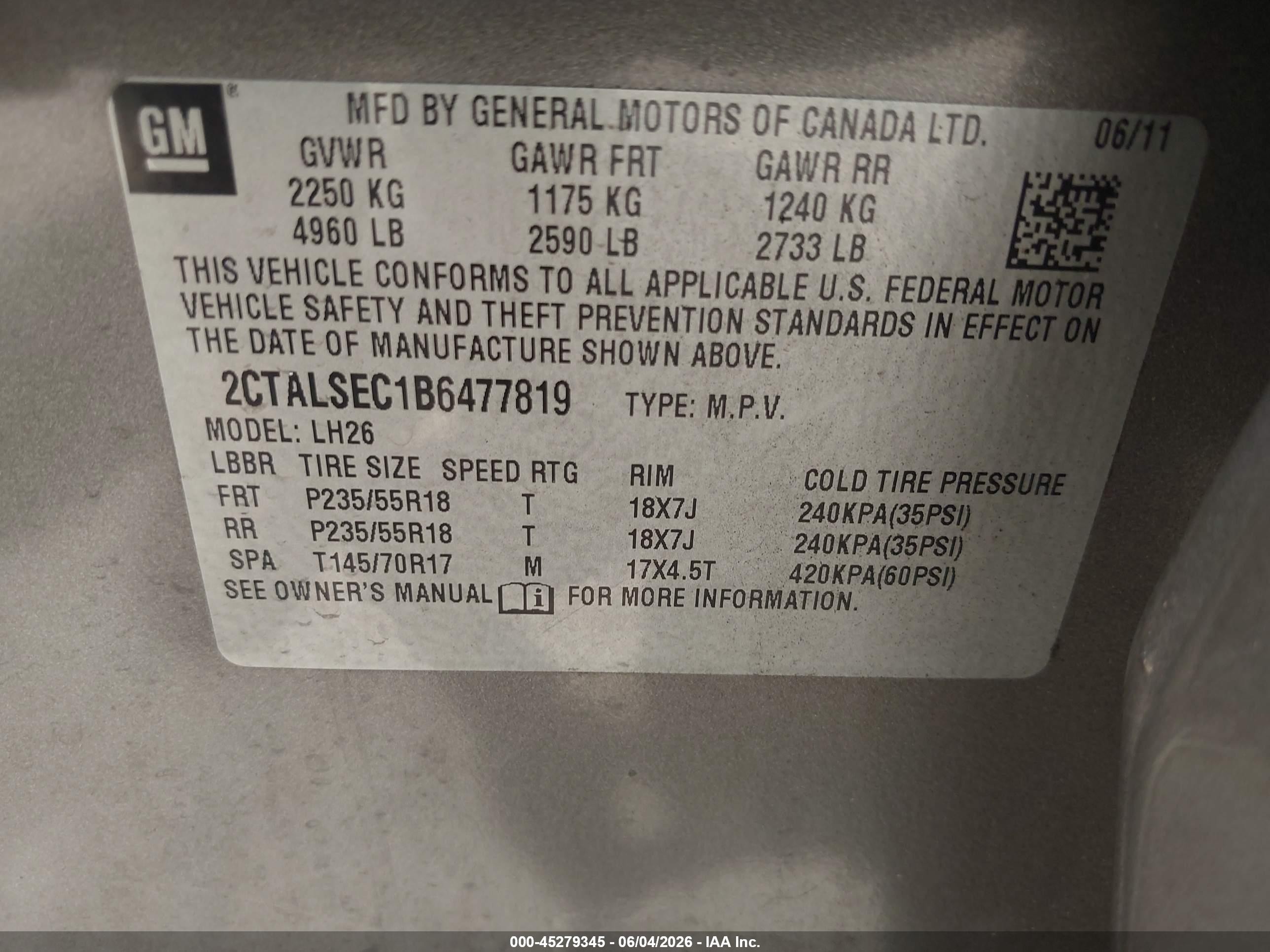 2011 Gmc Terrain Sle-2 Tan vin: 2CTALSEC1B6477819