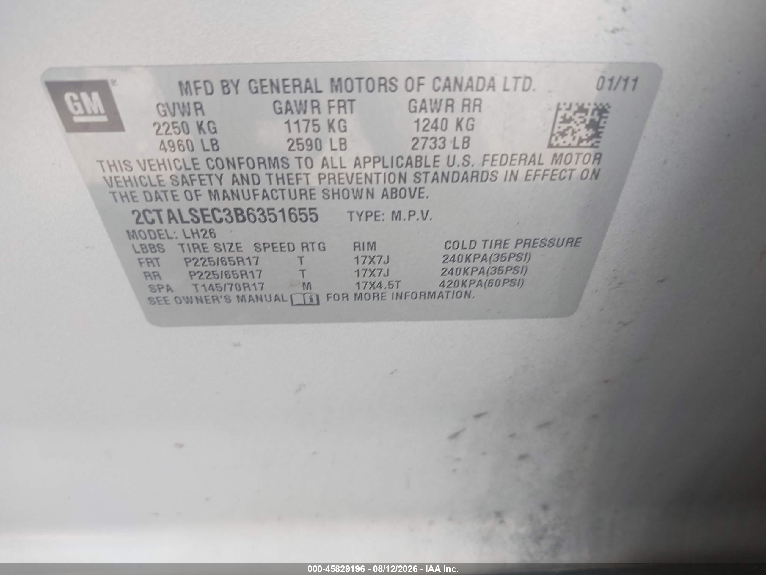 2011 Gmc Terrain Sle-2 Silver vin: 2CTALSEC3B6351655