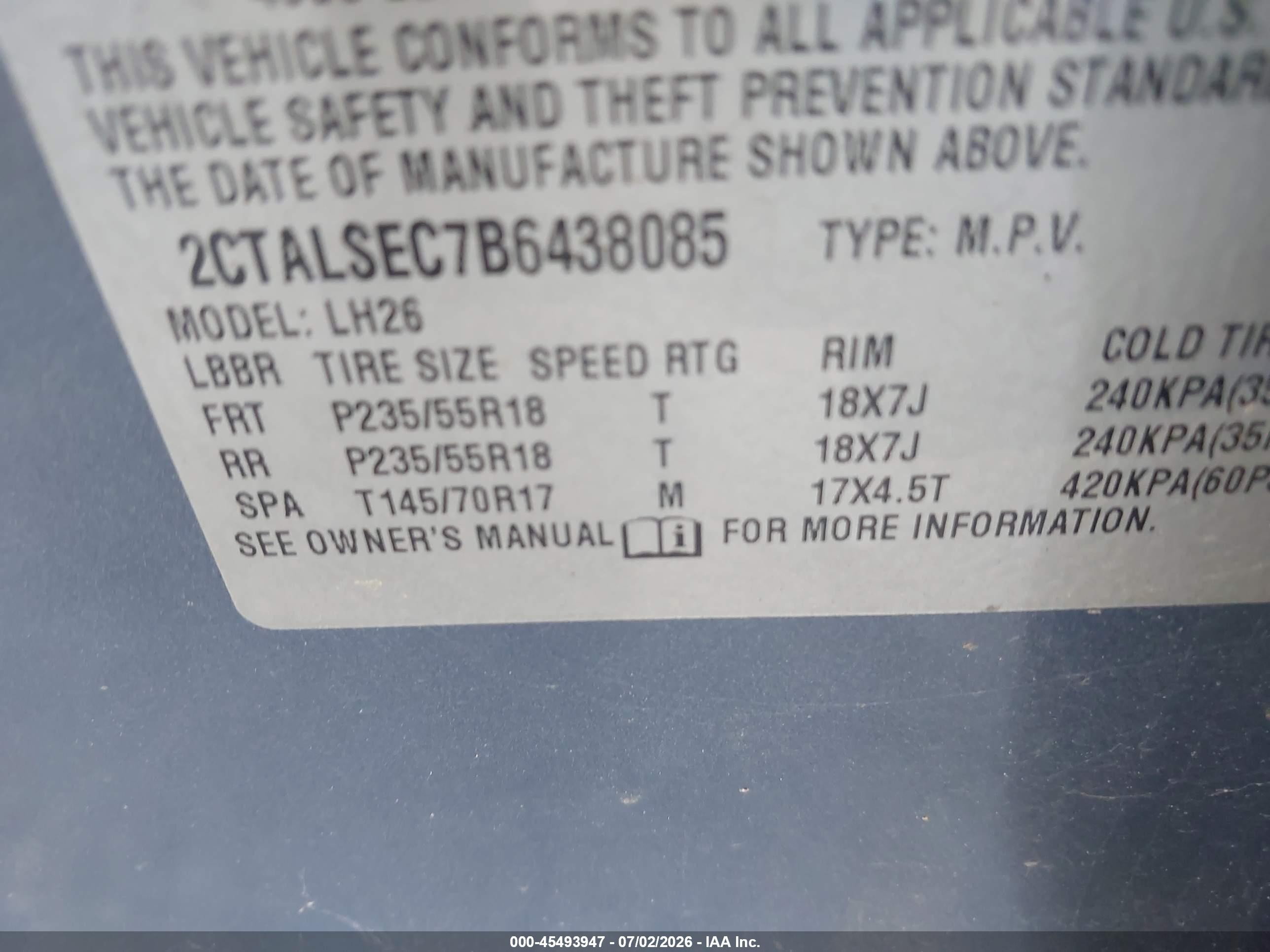 2011 Gmc Terrain Sle-2 Blue vin: 2CTALSEC7B6438085