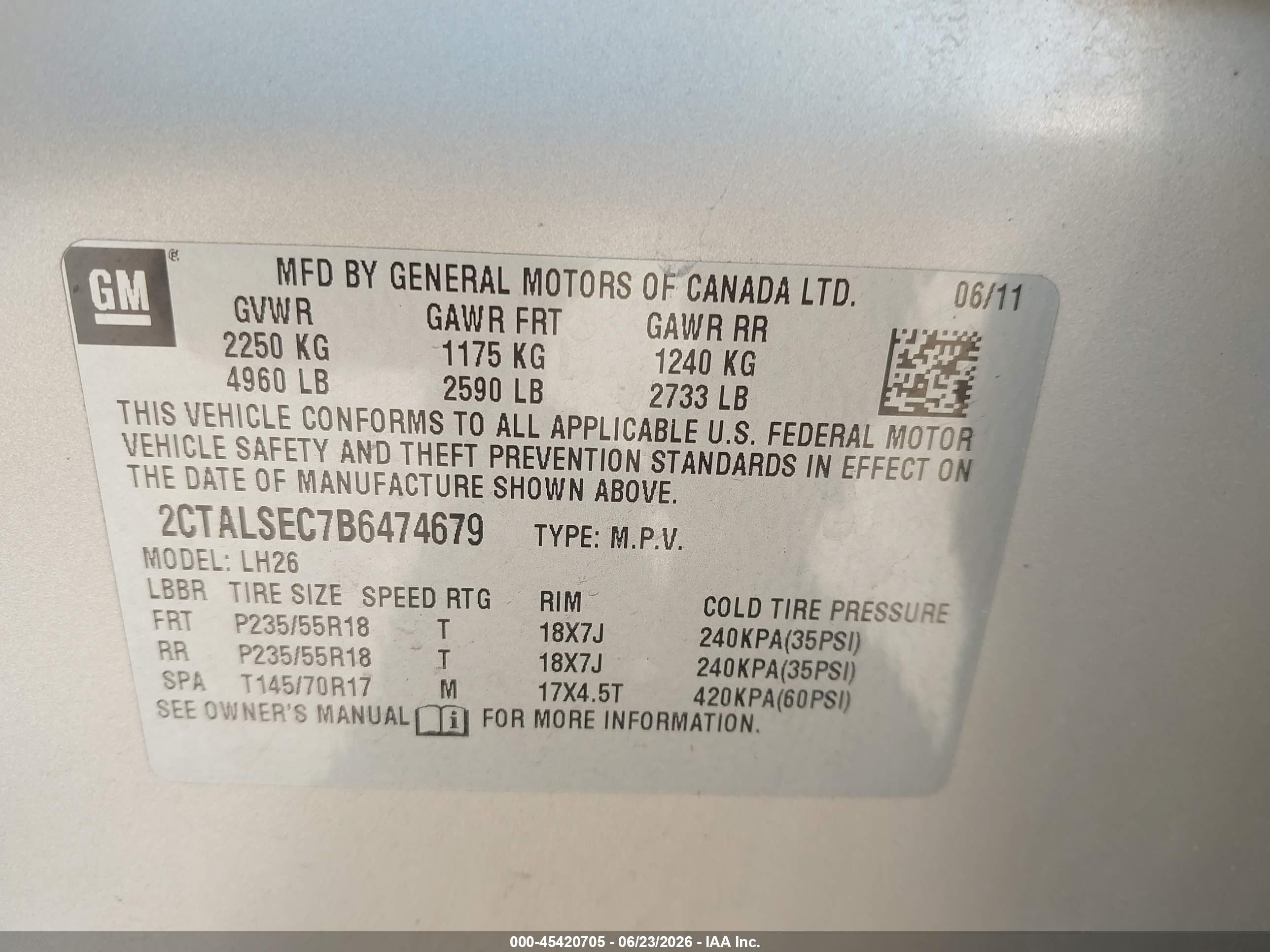 2011 Gmc Terrain Sle-2 Beige vin: 2CTALSEC7B6474679