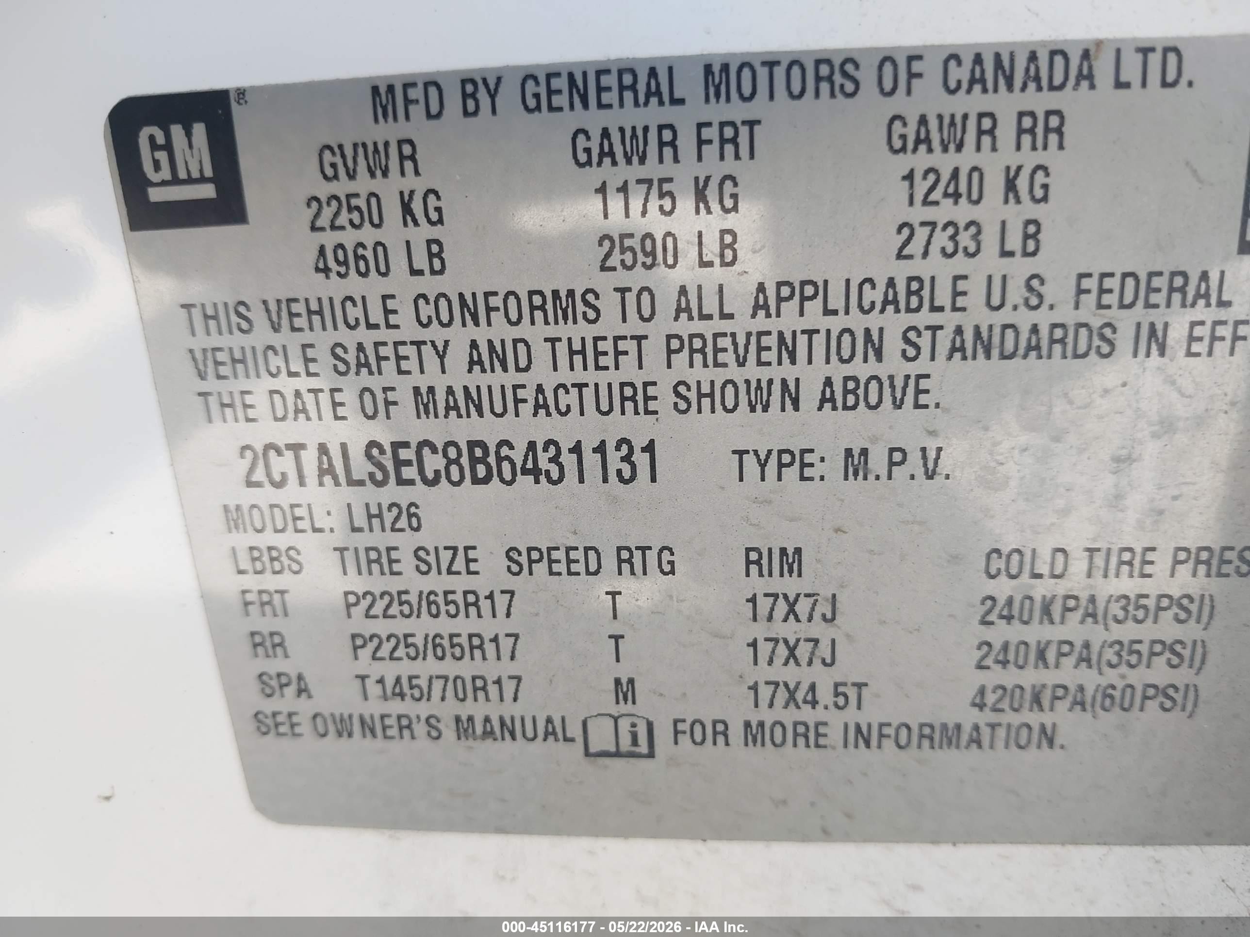 2011 Gmc Terrain Sle-2 Белый vin: 2CTALSEC8B6431131