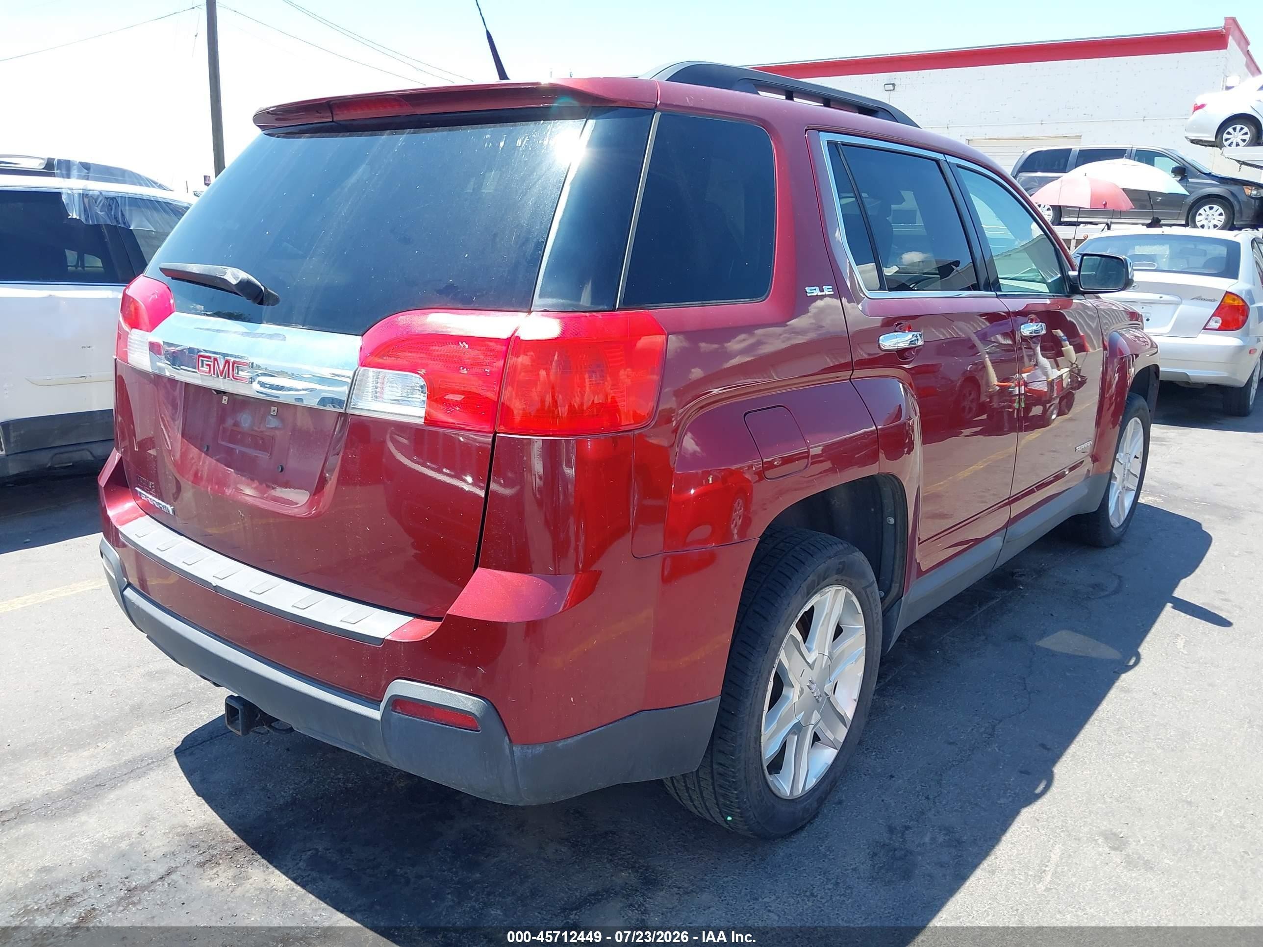2011 Gmc Terrain Sle-2 Red vin: 2CTALSEC9B6288545
