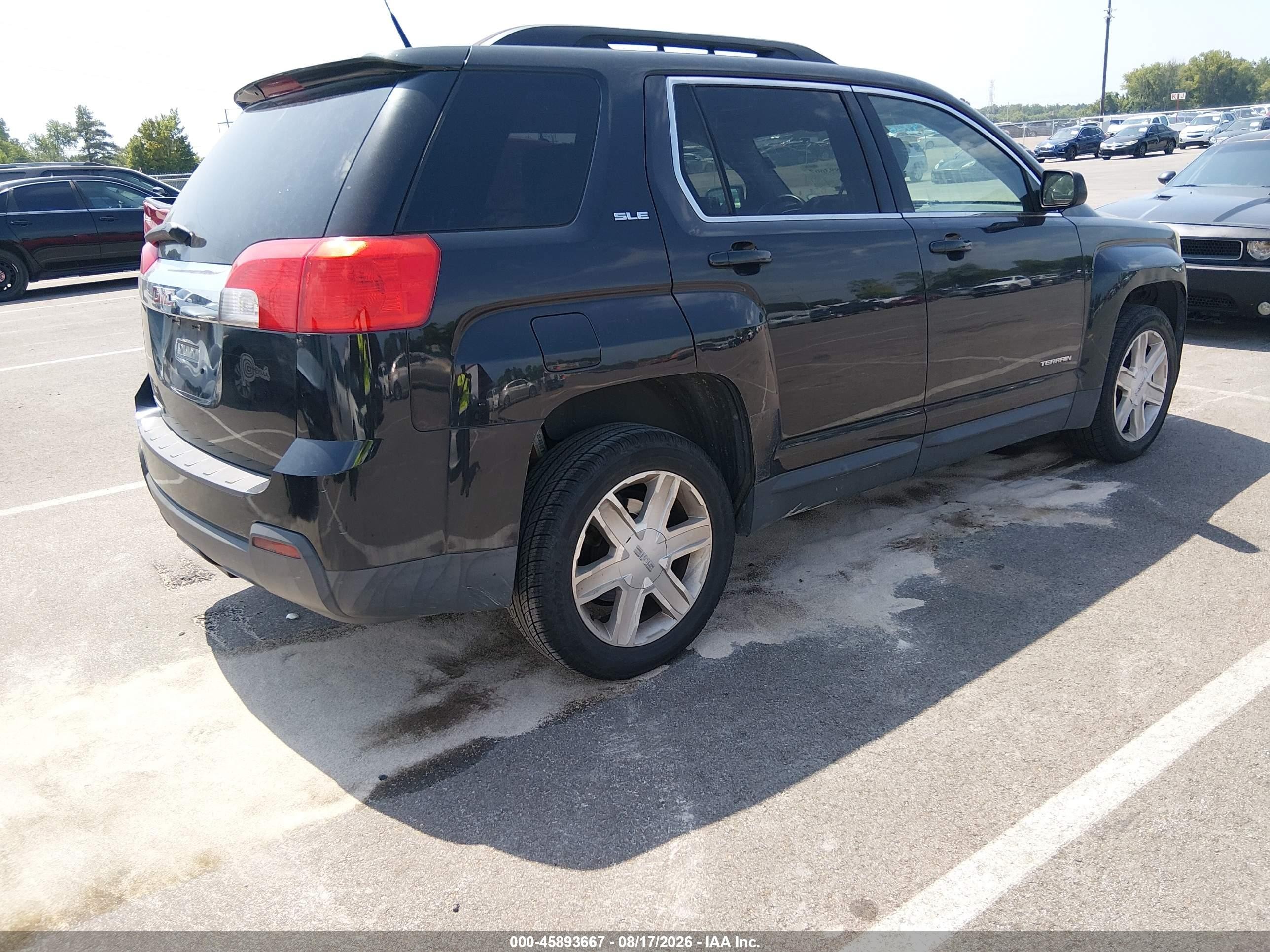 2011 Gmc Terrain Sle-2 Black vin: 2CTALSEC9B6423541