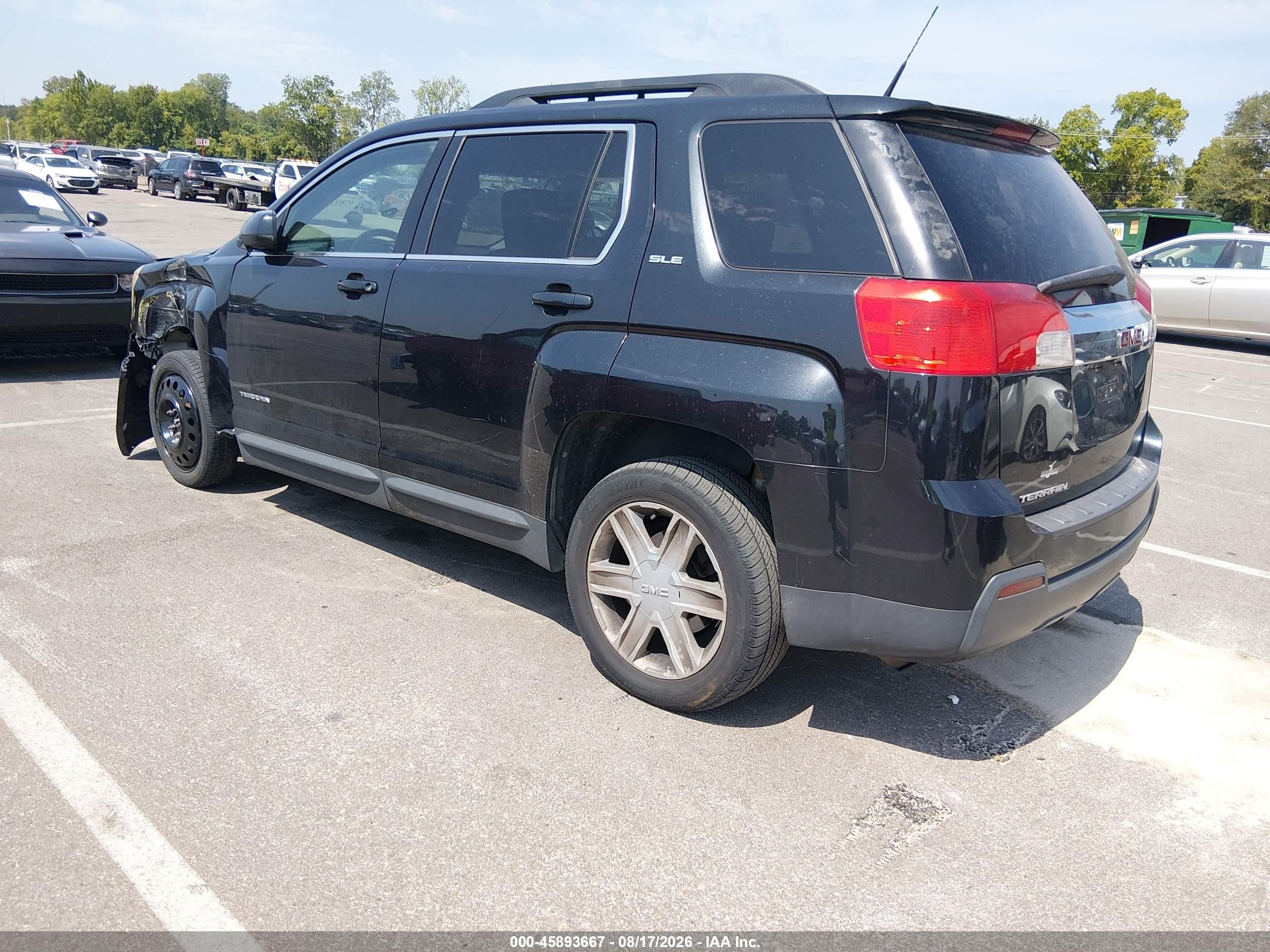 2011 Gmc Terrain Sle-2 Black vin: 2CTALSEC9B6423541