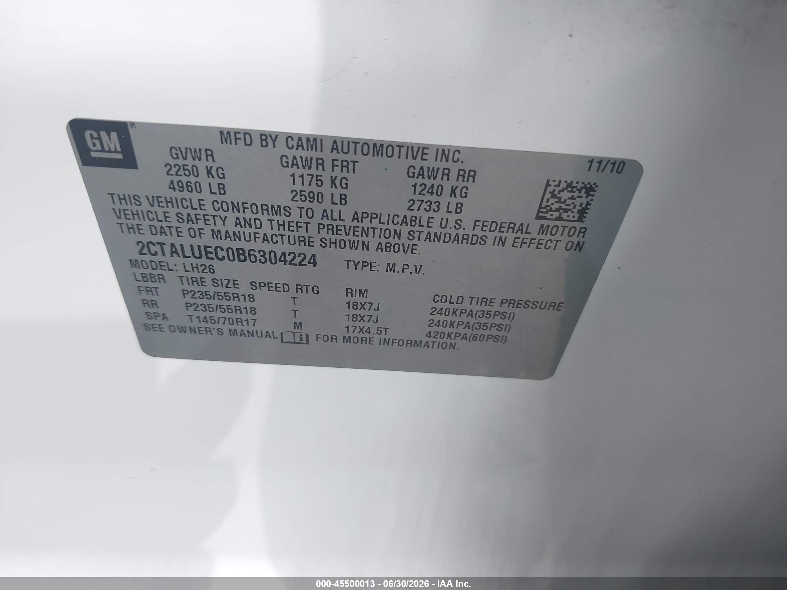 2011 Gmc Terrain Slt-1 White vin: 2CTALUEC0B6304224