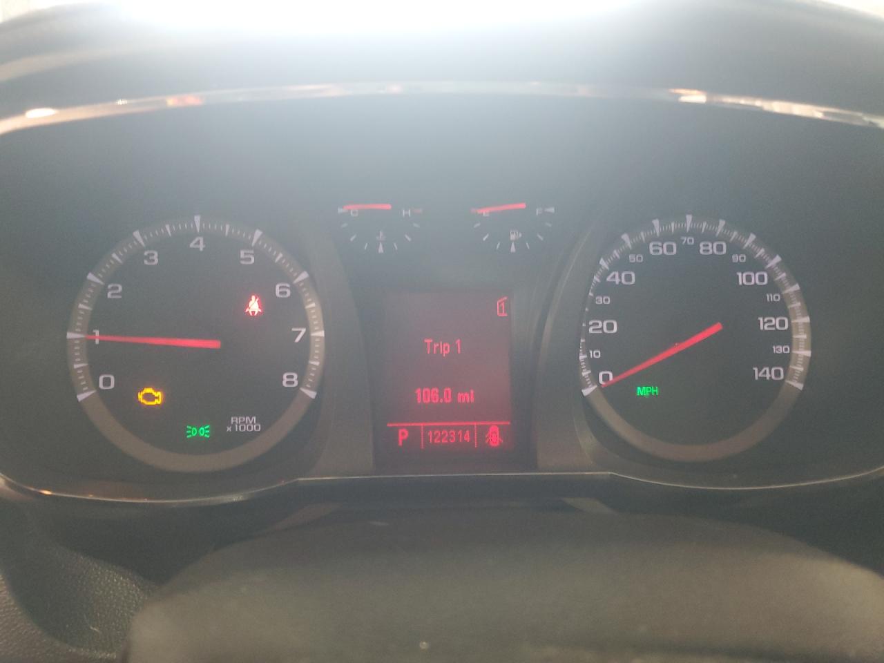 2011 Gmc Terrain Slt Black vin: 2CTALUEC1B6281620 Damage: Warning Light - Engine, On, Unacceptable