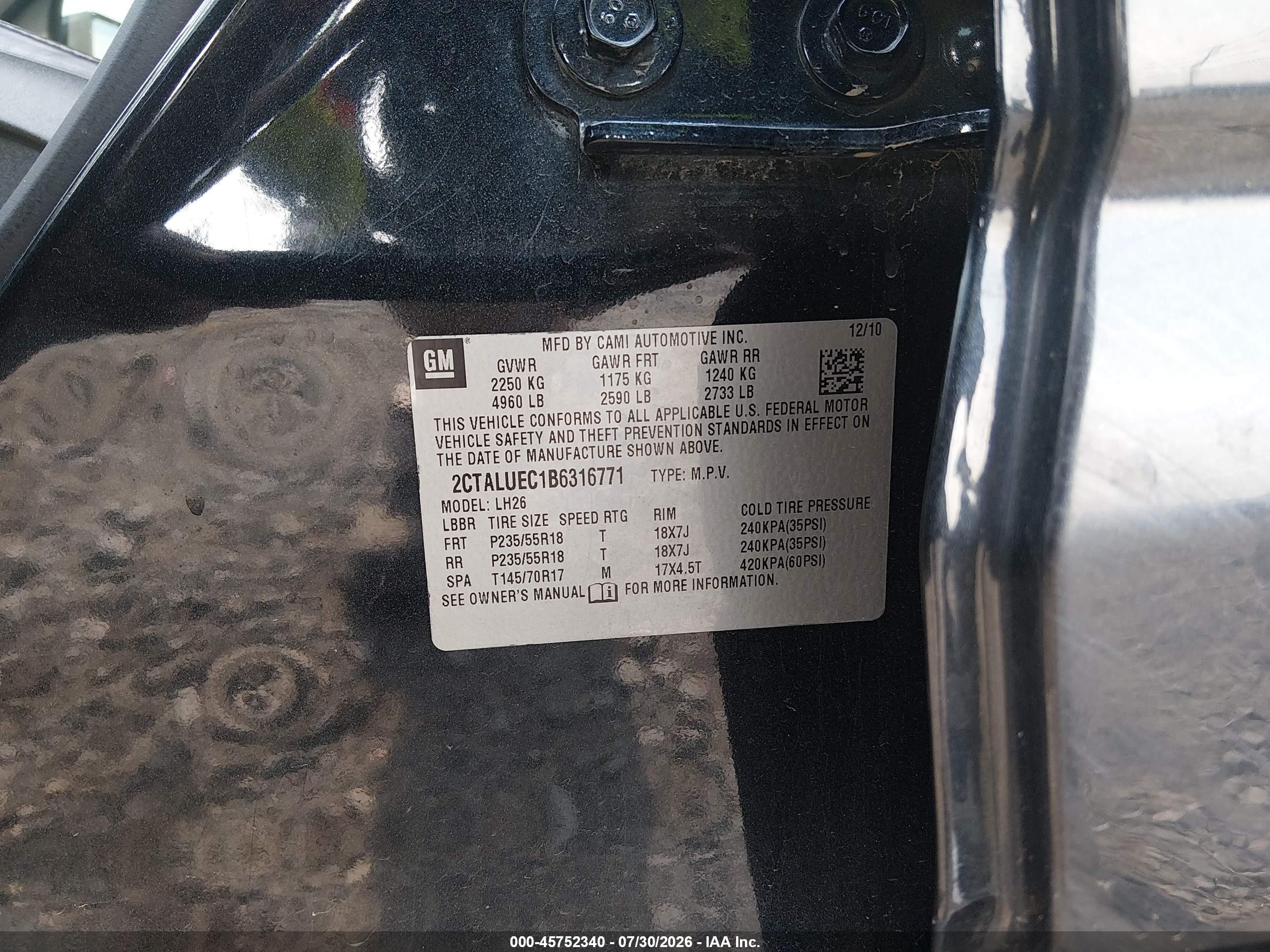 2011 Gmc Terrain Slt-1 Черный vin: 2CTALUEC1B6316771